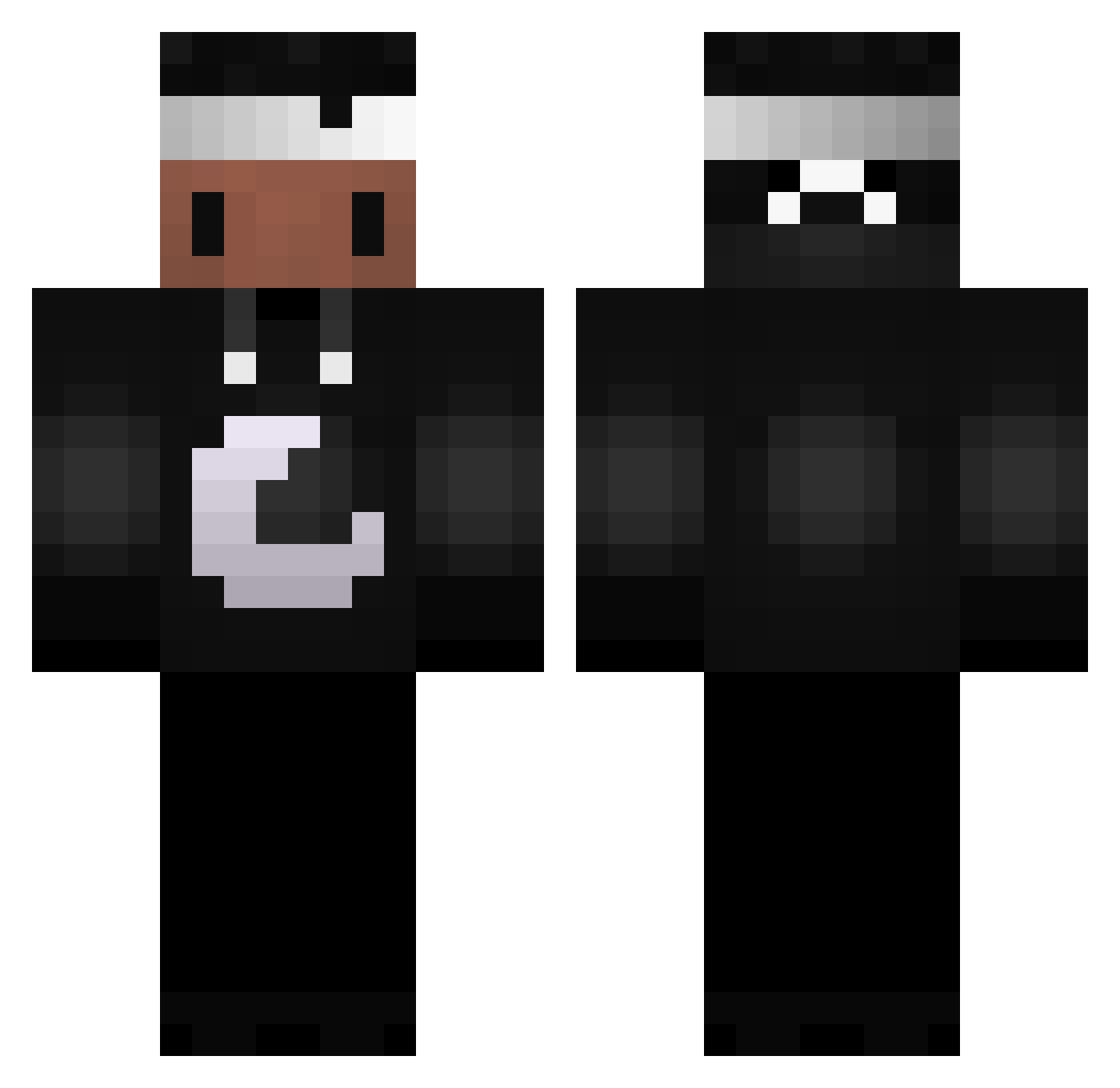 Senegalese Minecraft skin, front and back view