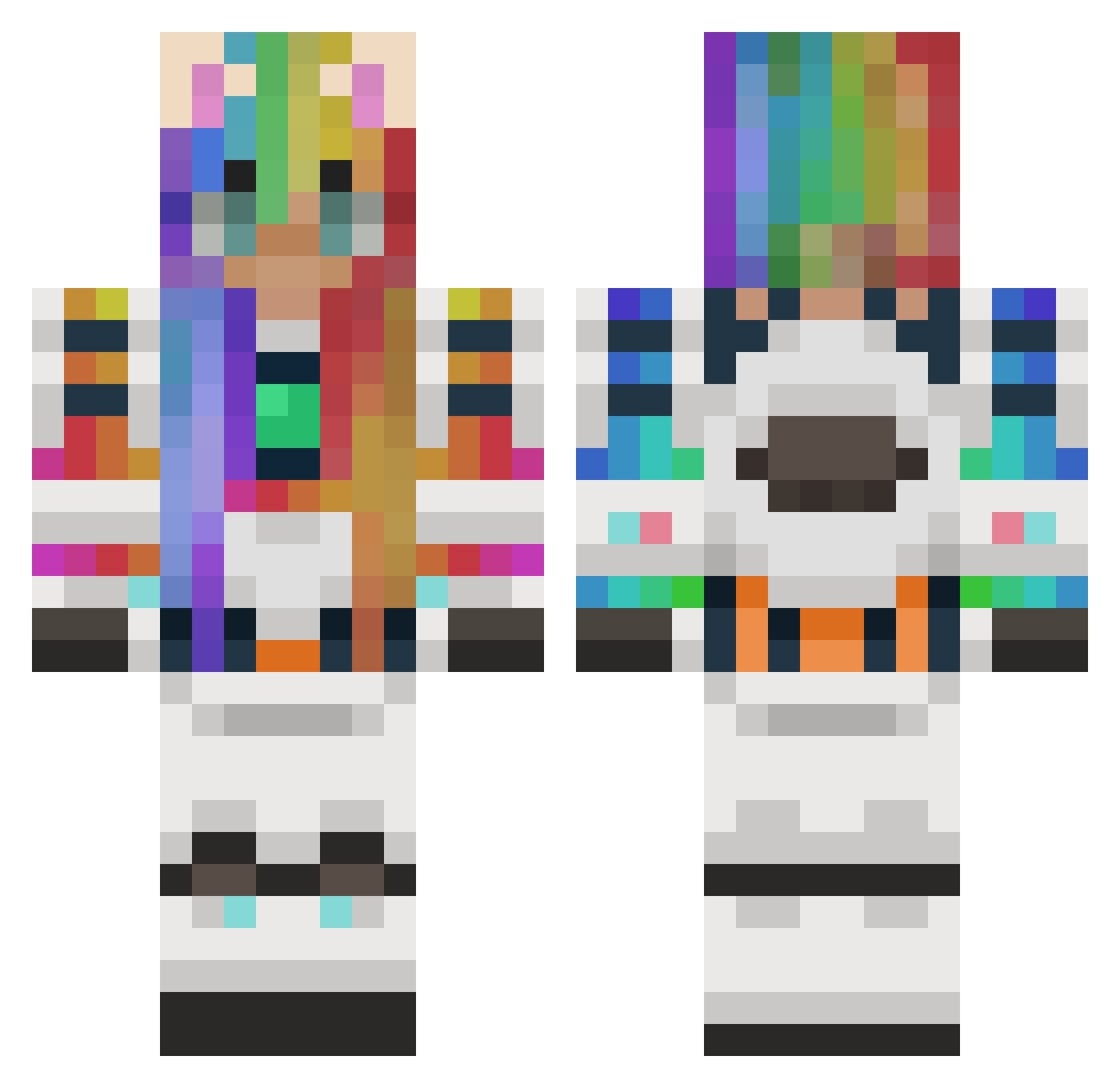 ChainLinkHosting Minecraft skin, front and back view