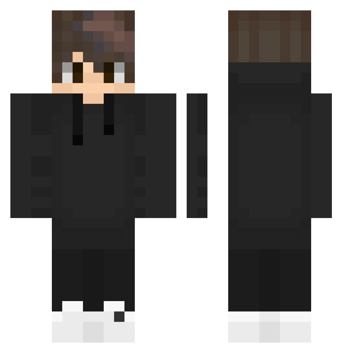 Erhandoe Minecraft skin, front and back view