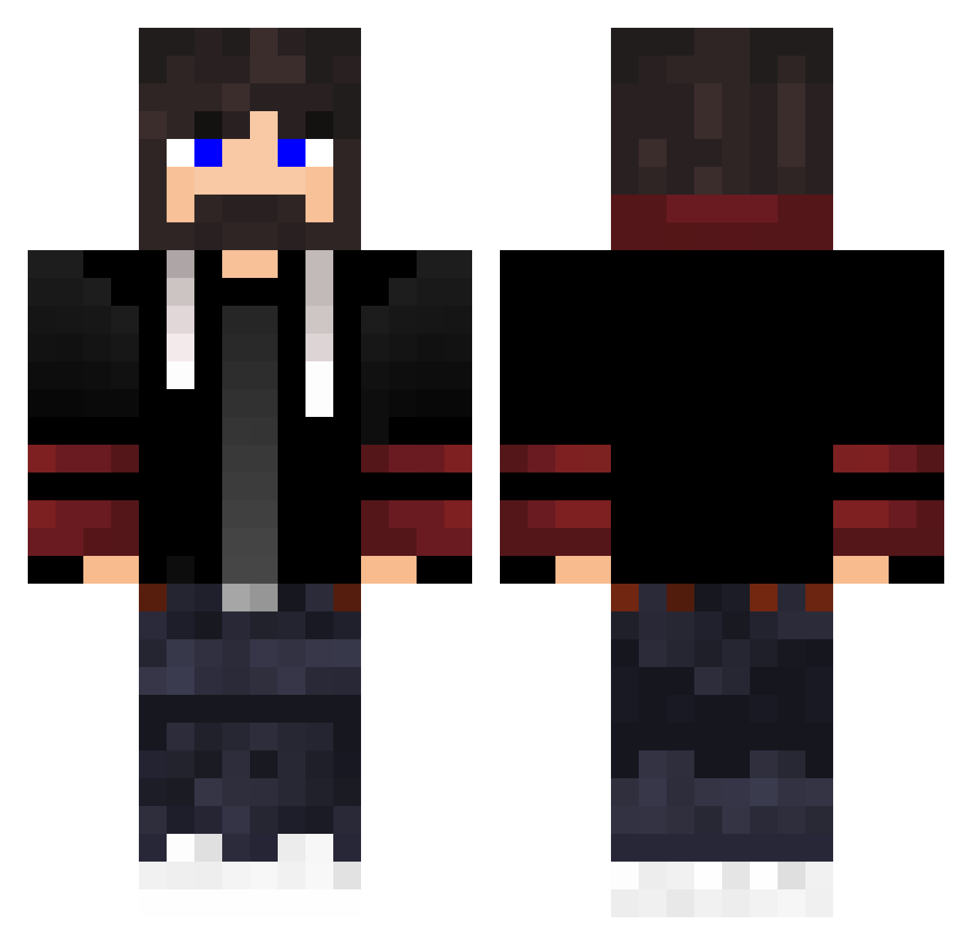 TK_07D Minecraft skin, front and back view