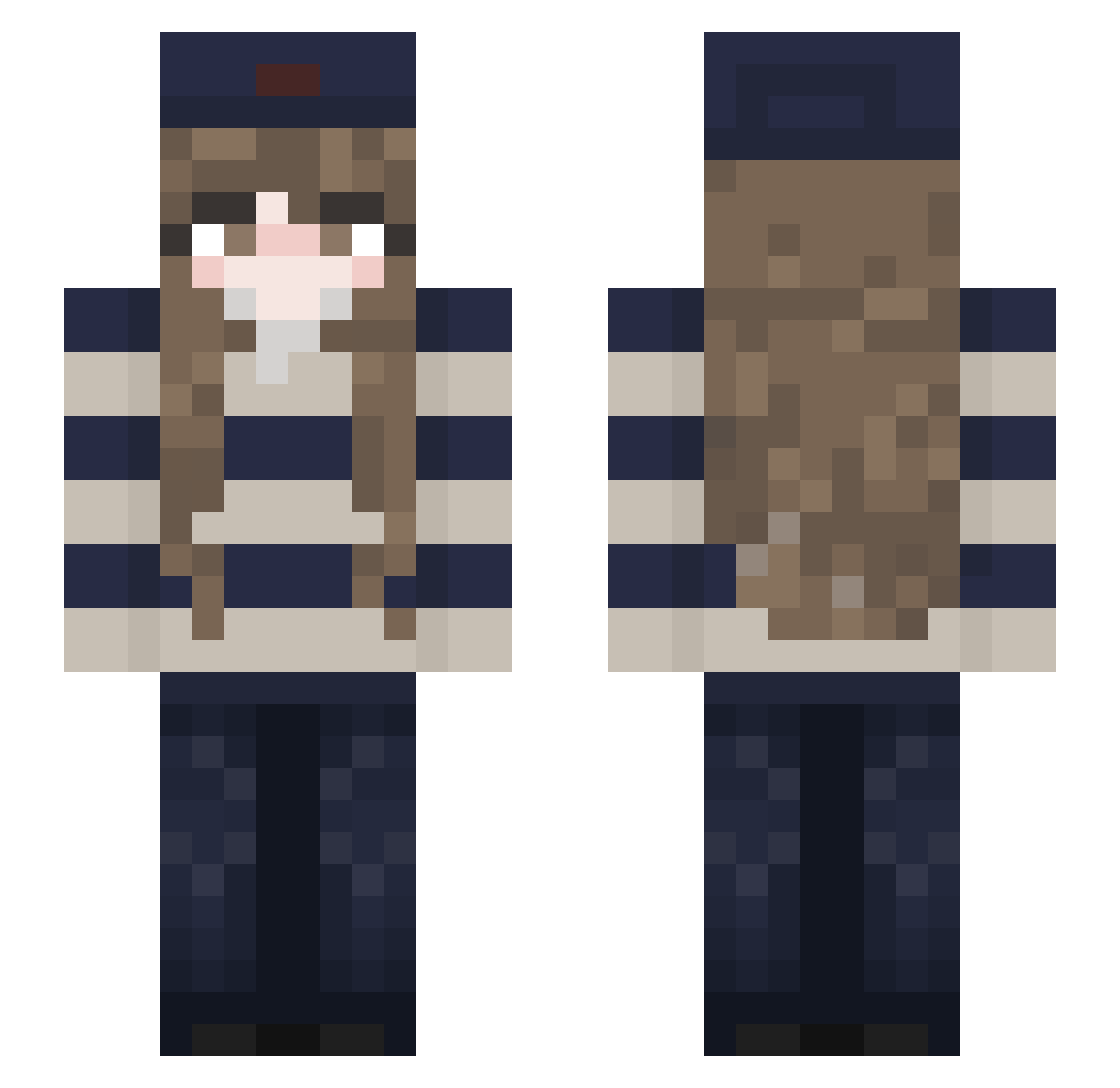 VanGandalf Minecraft skin, front and back view