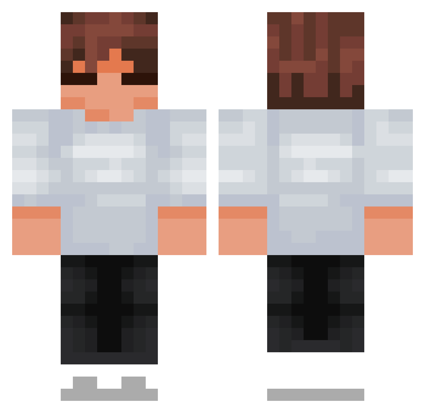 RafaeuSuperPro Minecraft skin, front and back view