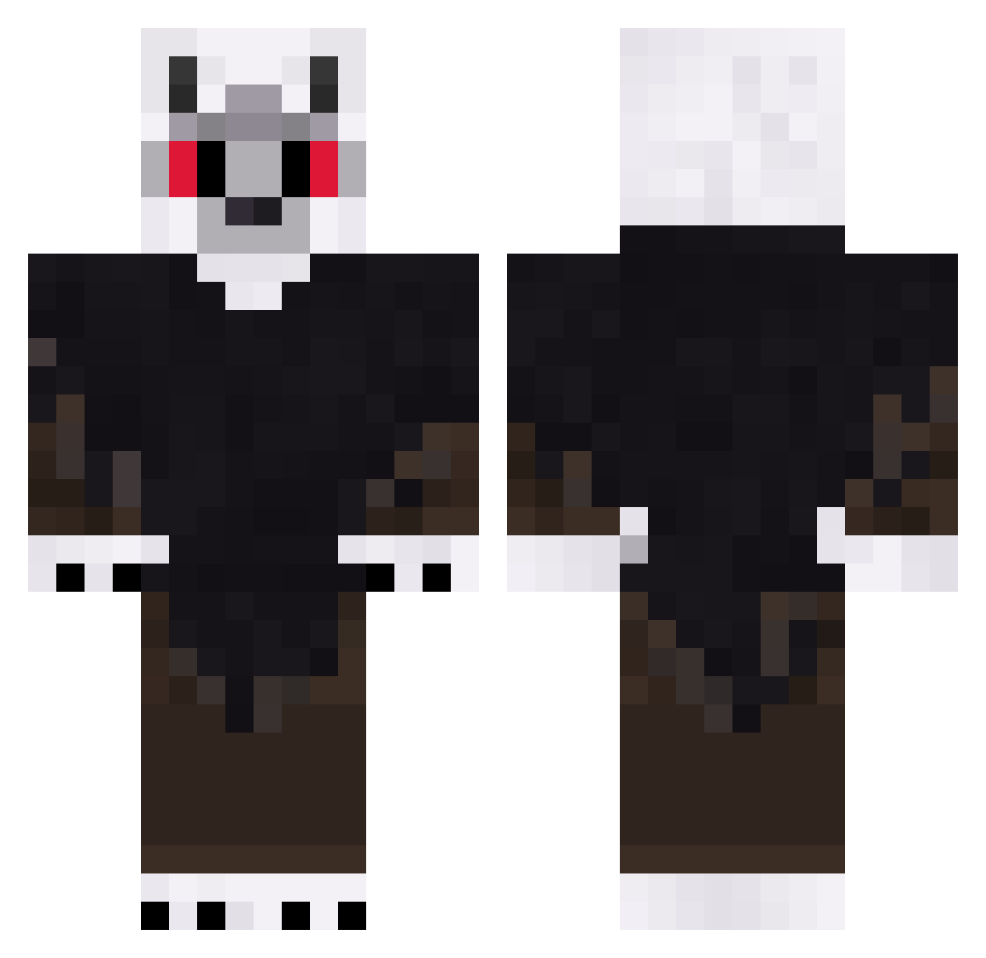 Fofola200 Minecraft skin, front and back view