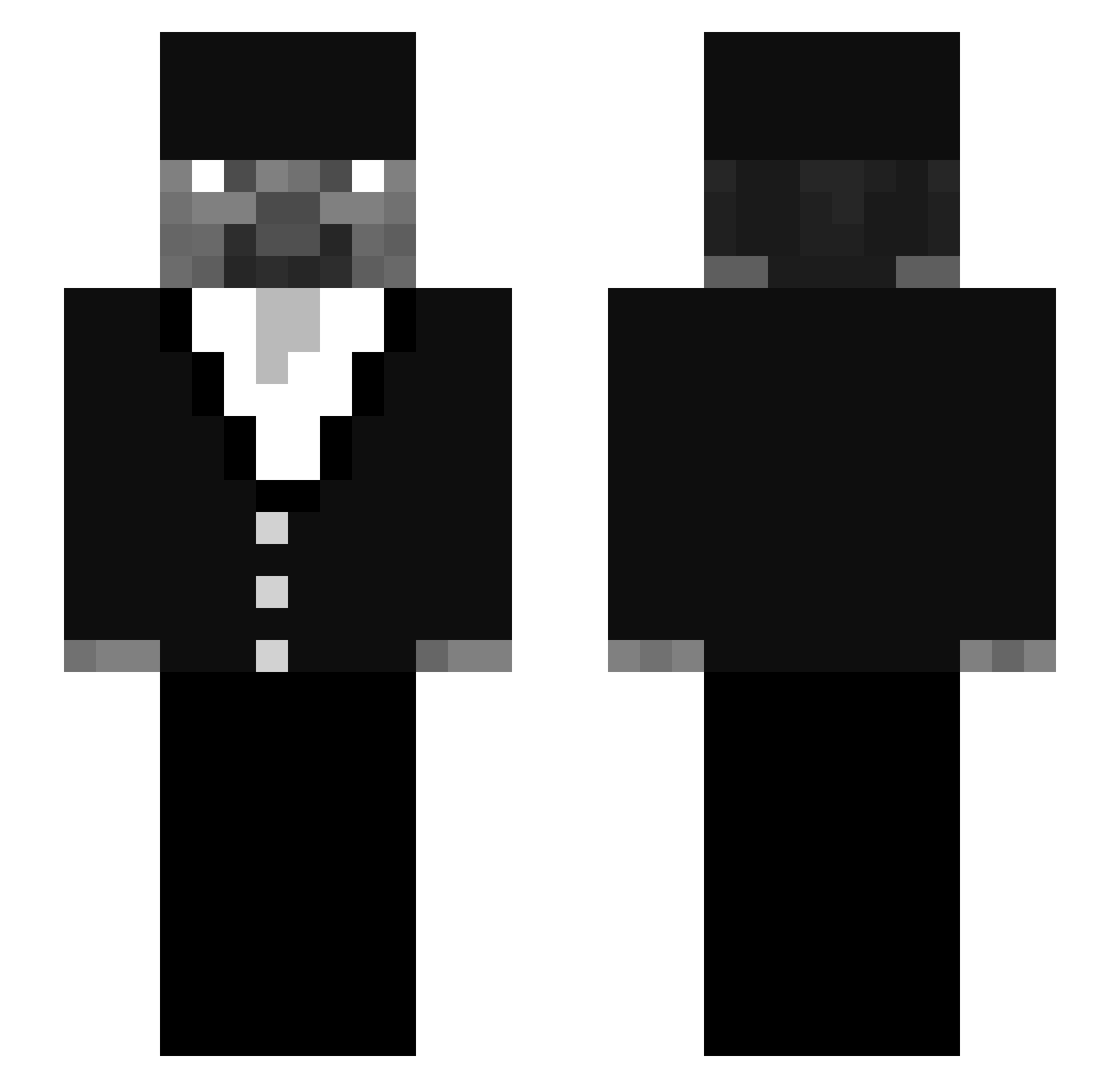 Pulpet_kox Minecraft skin, front and back view