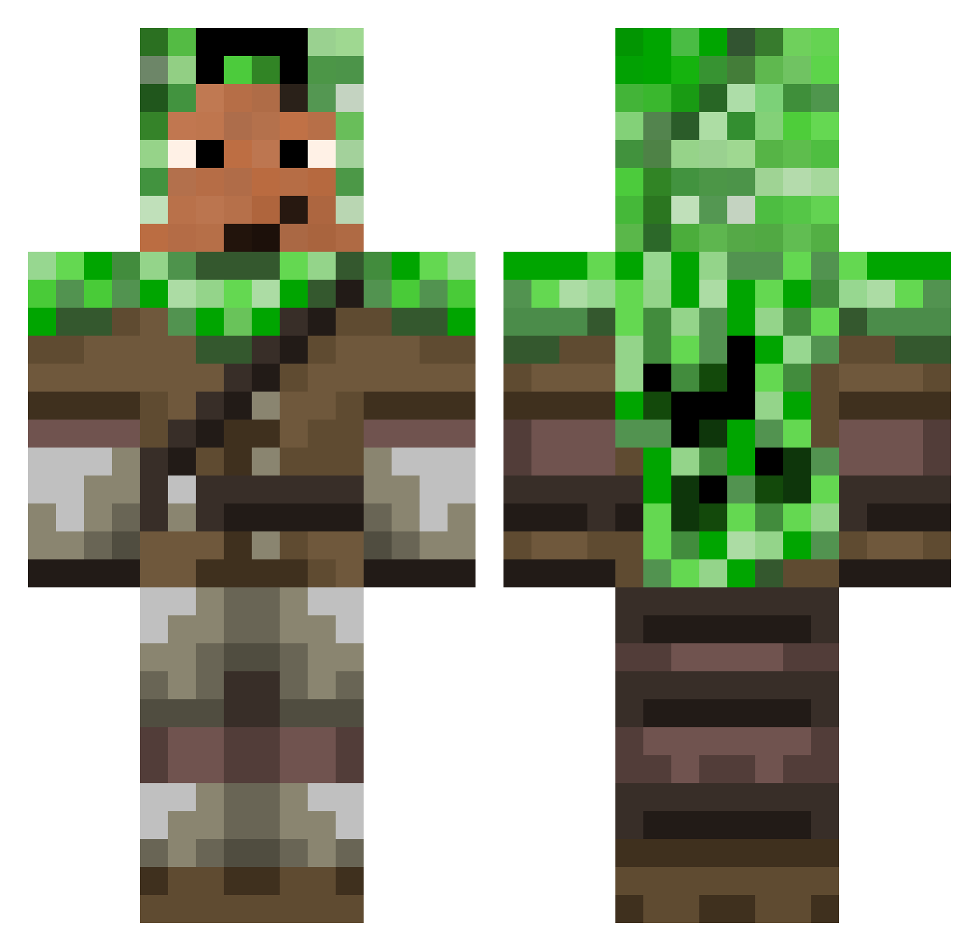 Skogstomten33 Minecraft skin, front and back view