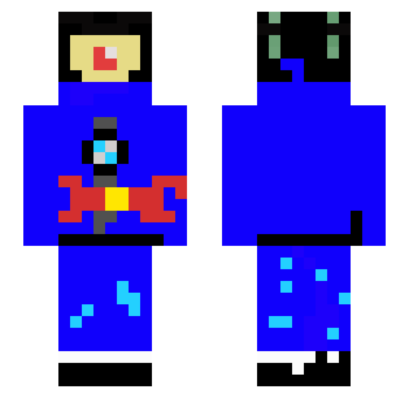 Plankton14 Minecraft skin, front and back view