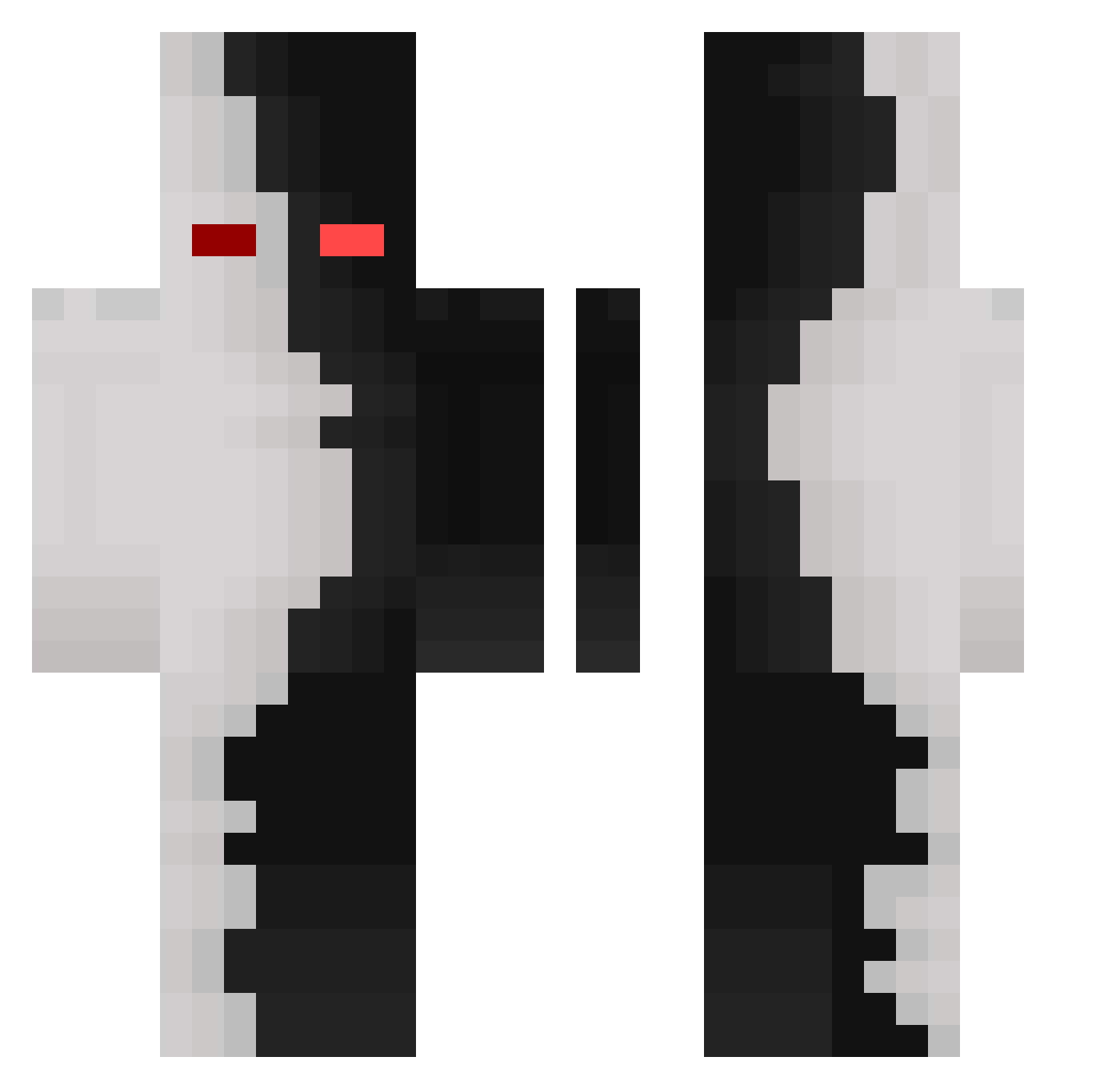 SwatgaimingClub Minecraft skin, front and back view
