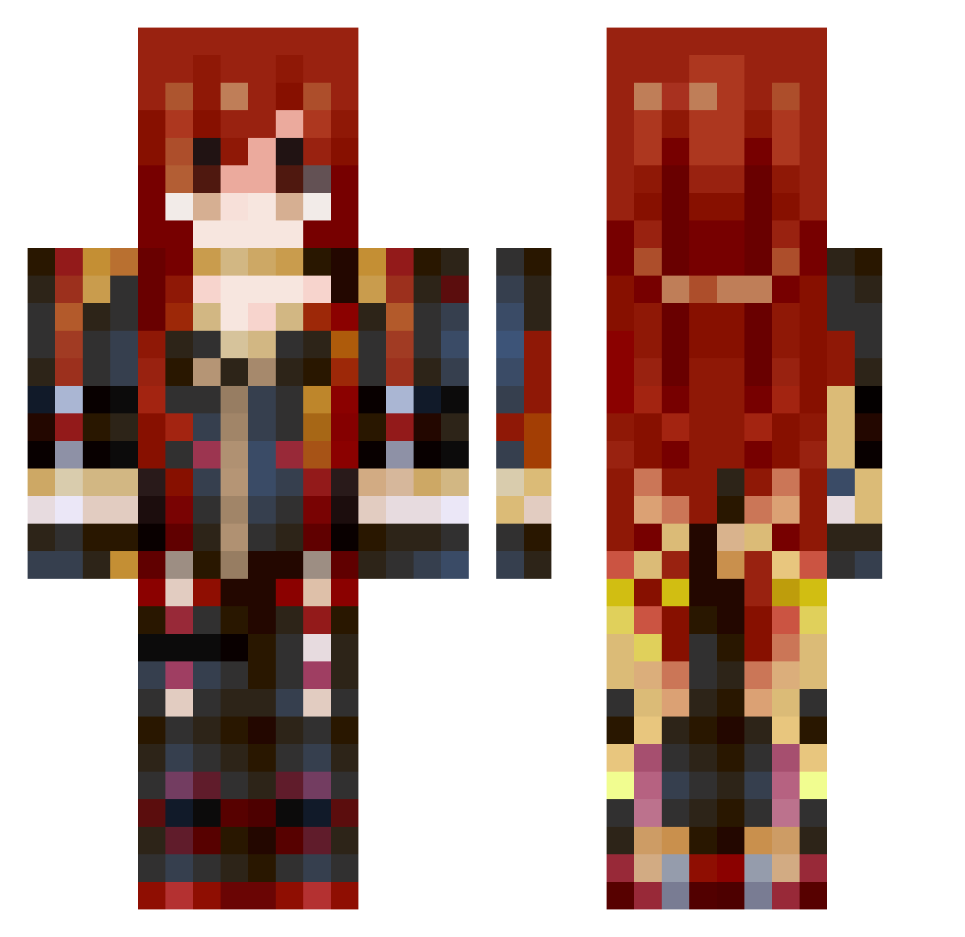 kuwait_q8 Minecraft skin, front and back view