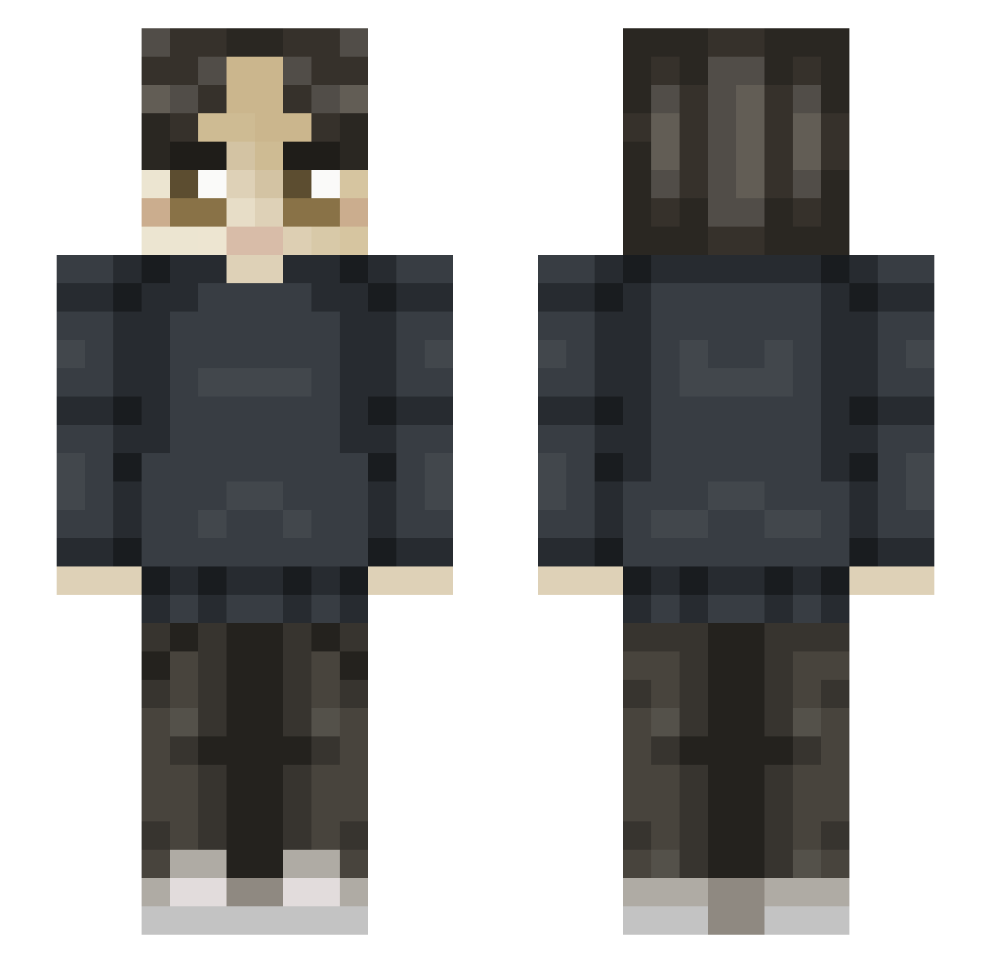 STRAWHATEL1 Minecraft skin, front and back view