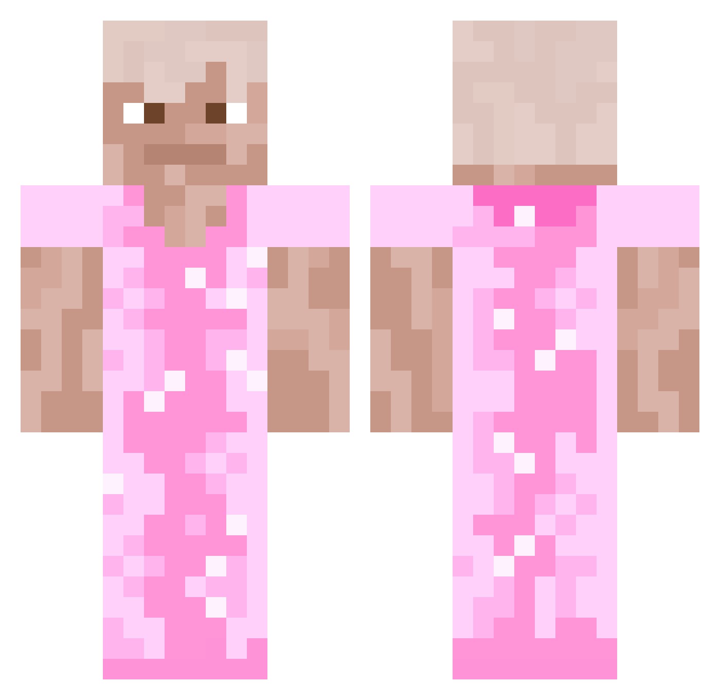 Sevestyen Minecraft skin, front and back view