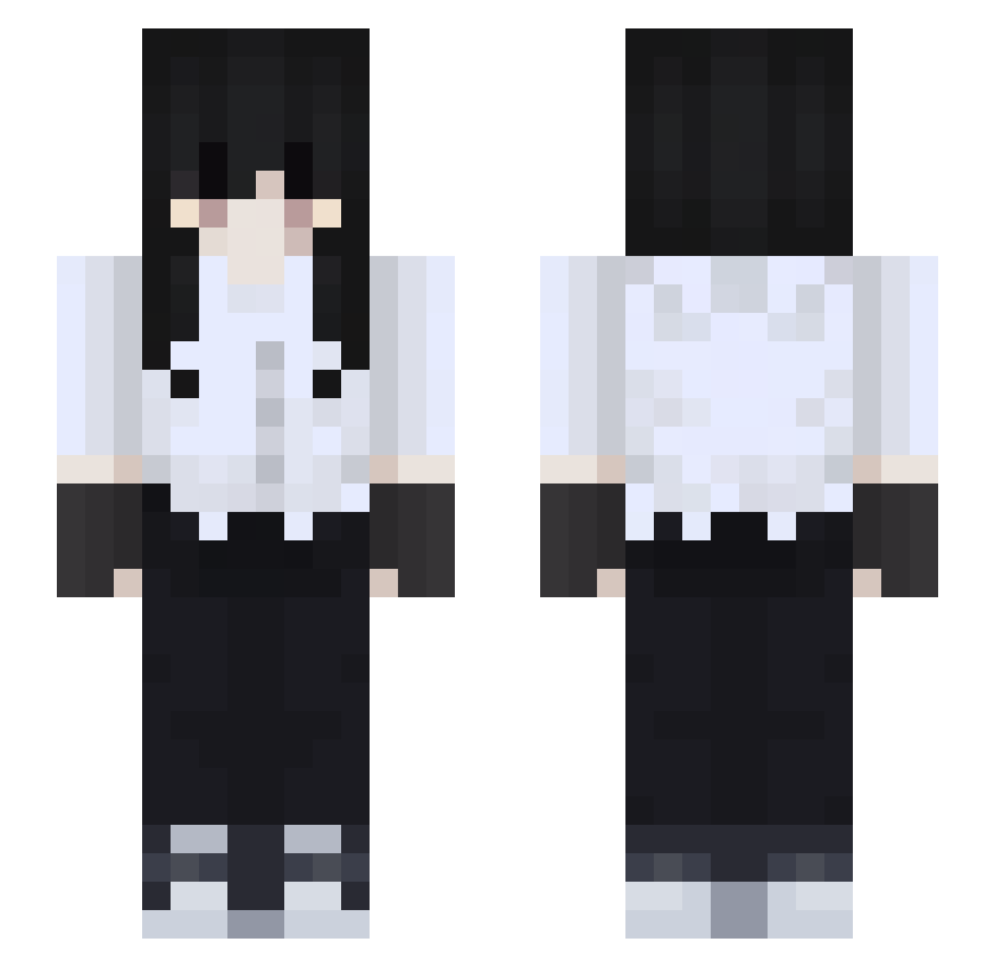 XxX_XxX Minecraft skin, front and back view