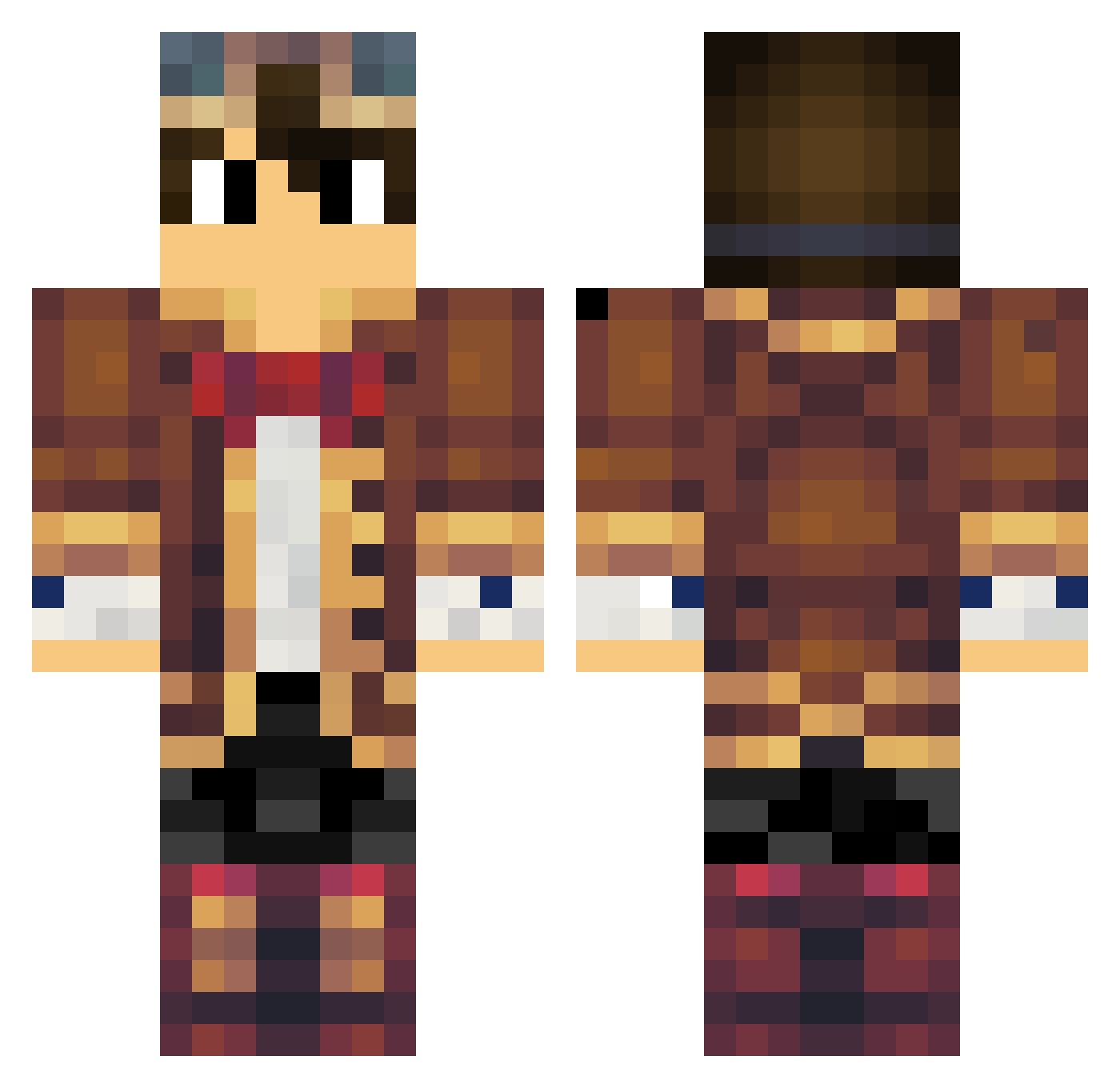 Koentje05 Minecraft skin, front and back view