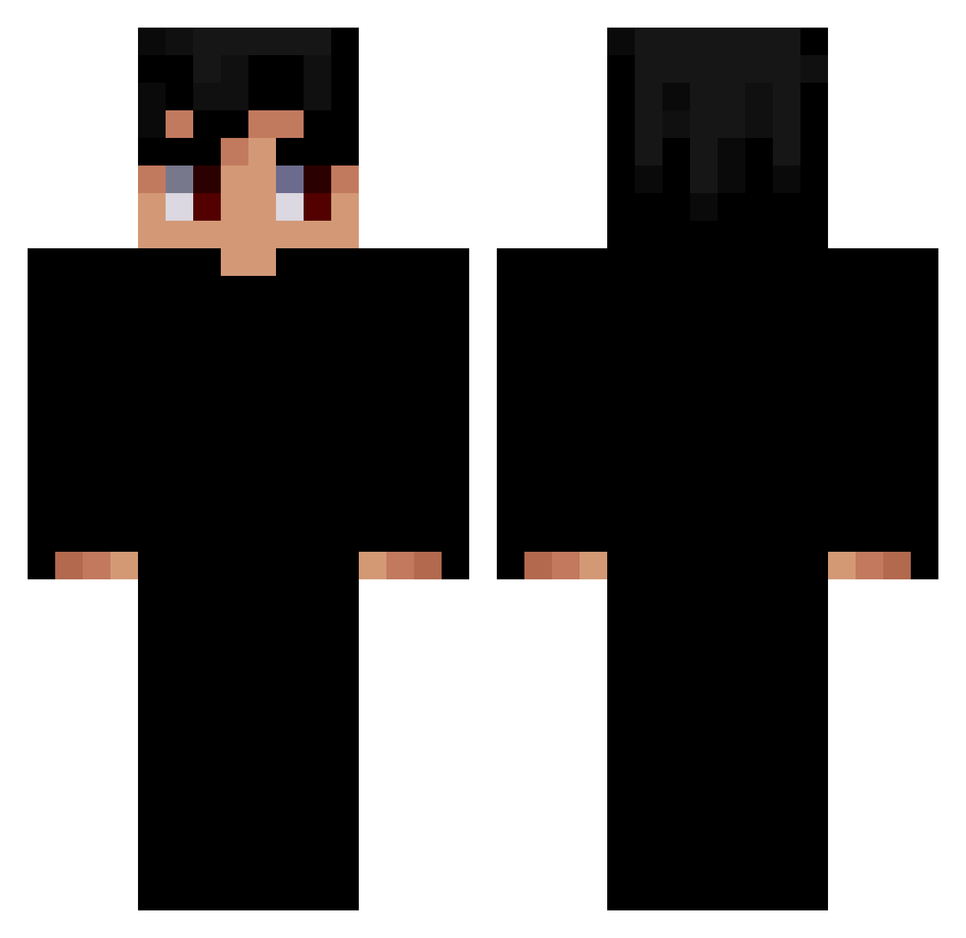 RealCharming Minecraft skin, front and back view