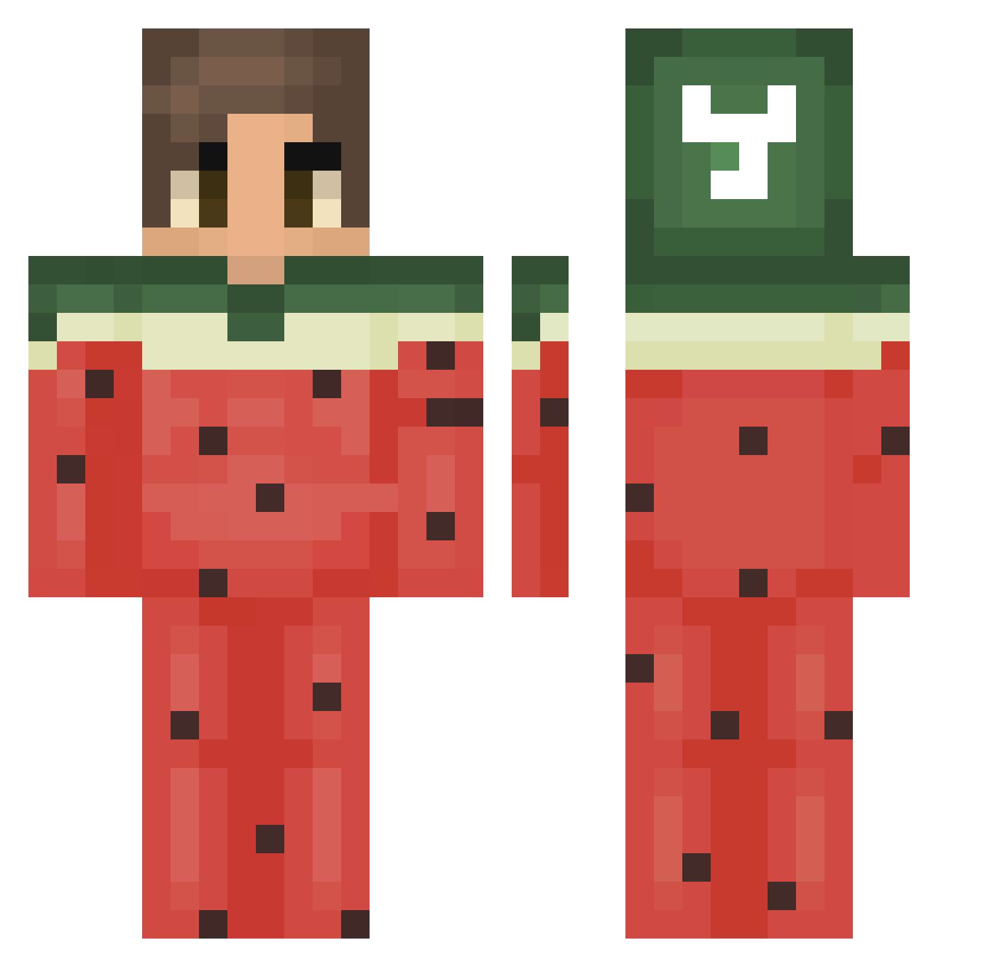 1msKonus Minecraft skin, front and back view