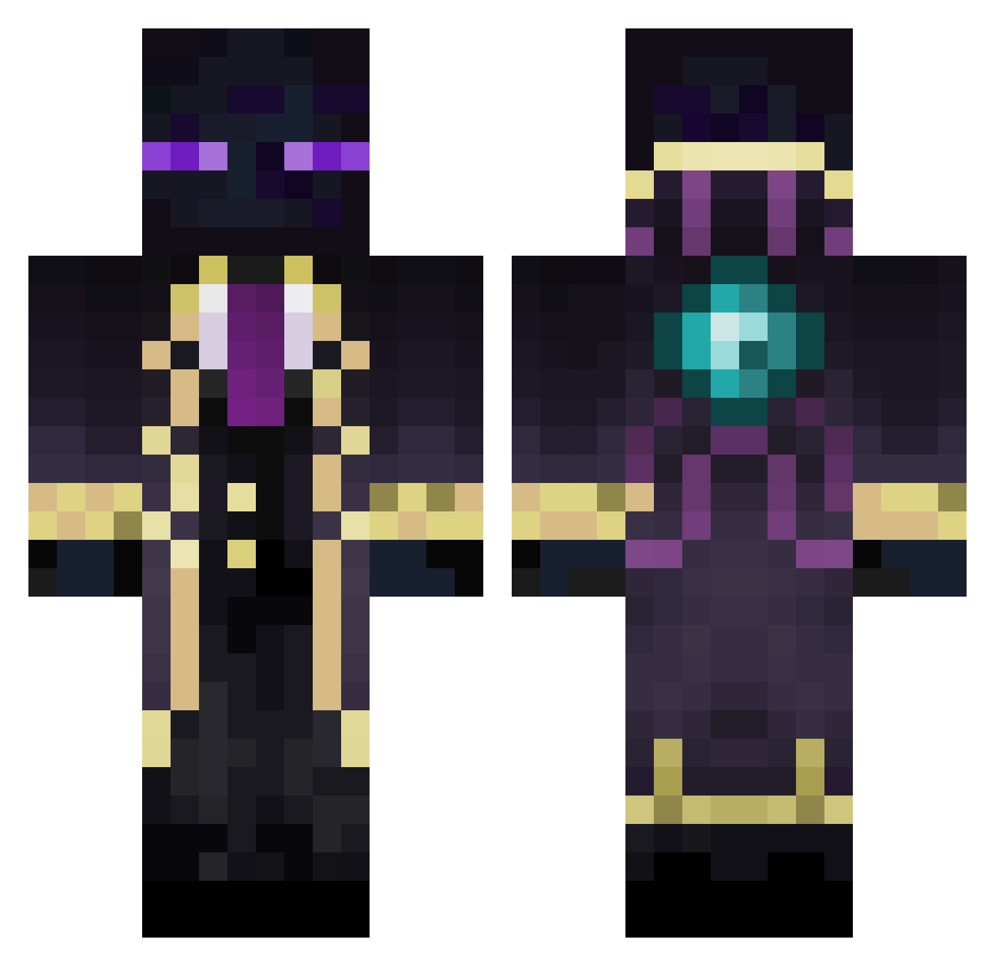 SonicShark147 Minecraft skin, front and back view