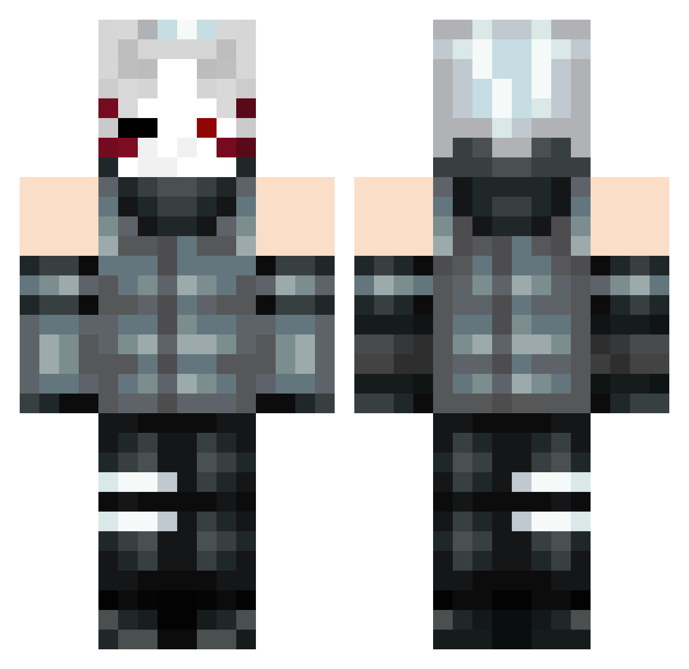ovoa Minecraft skin, front and back view