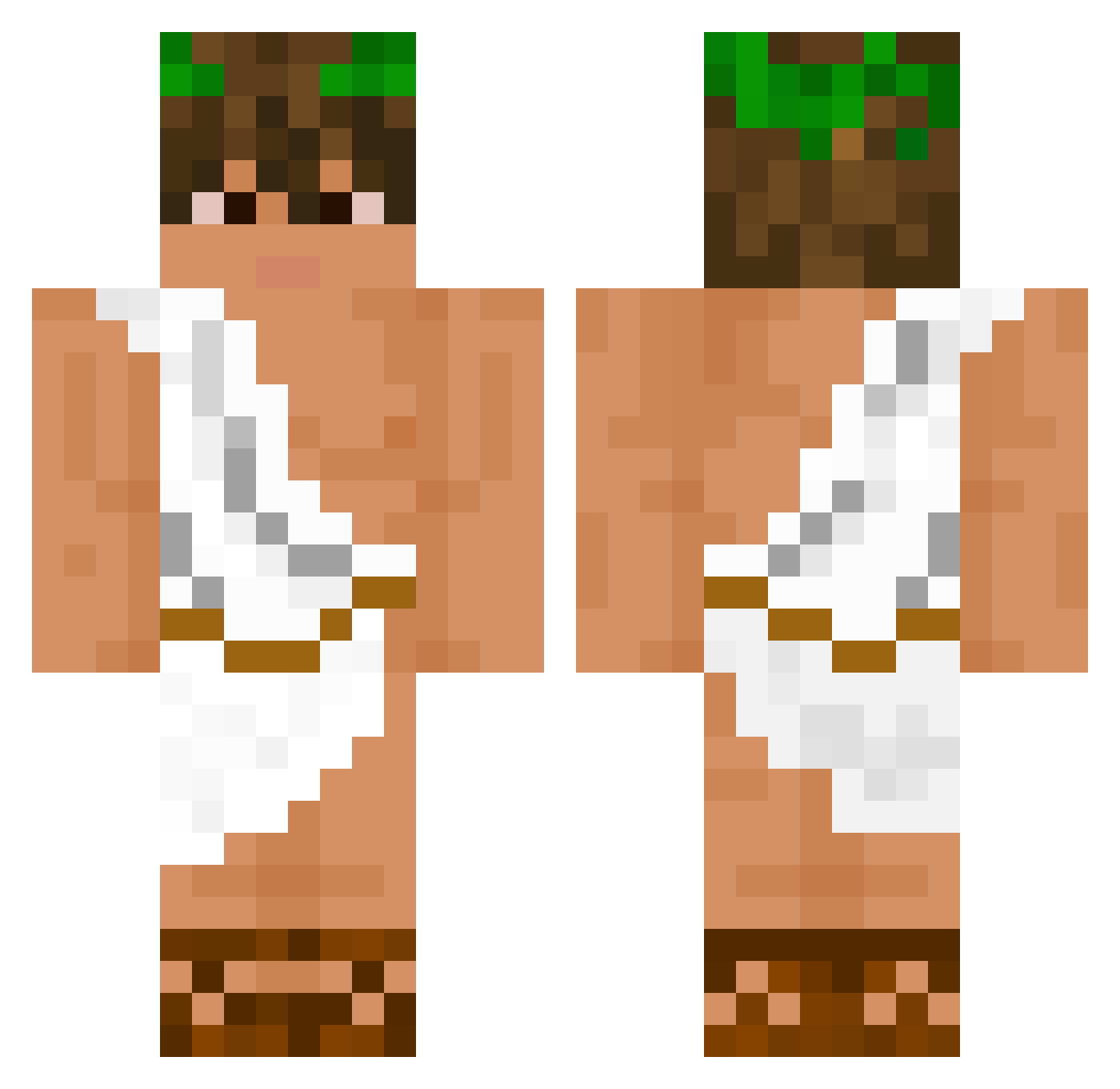 Irinistis Minecraft skin, front and back view