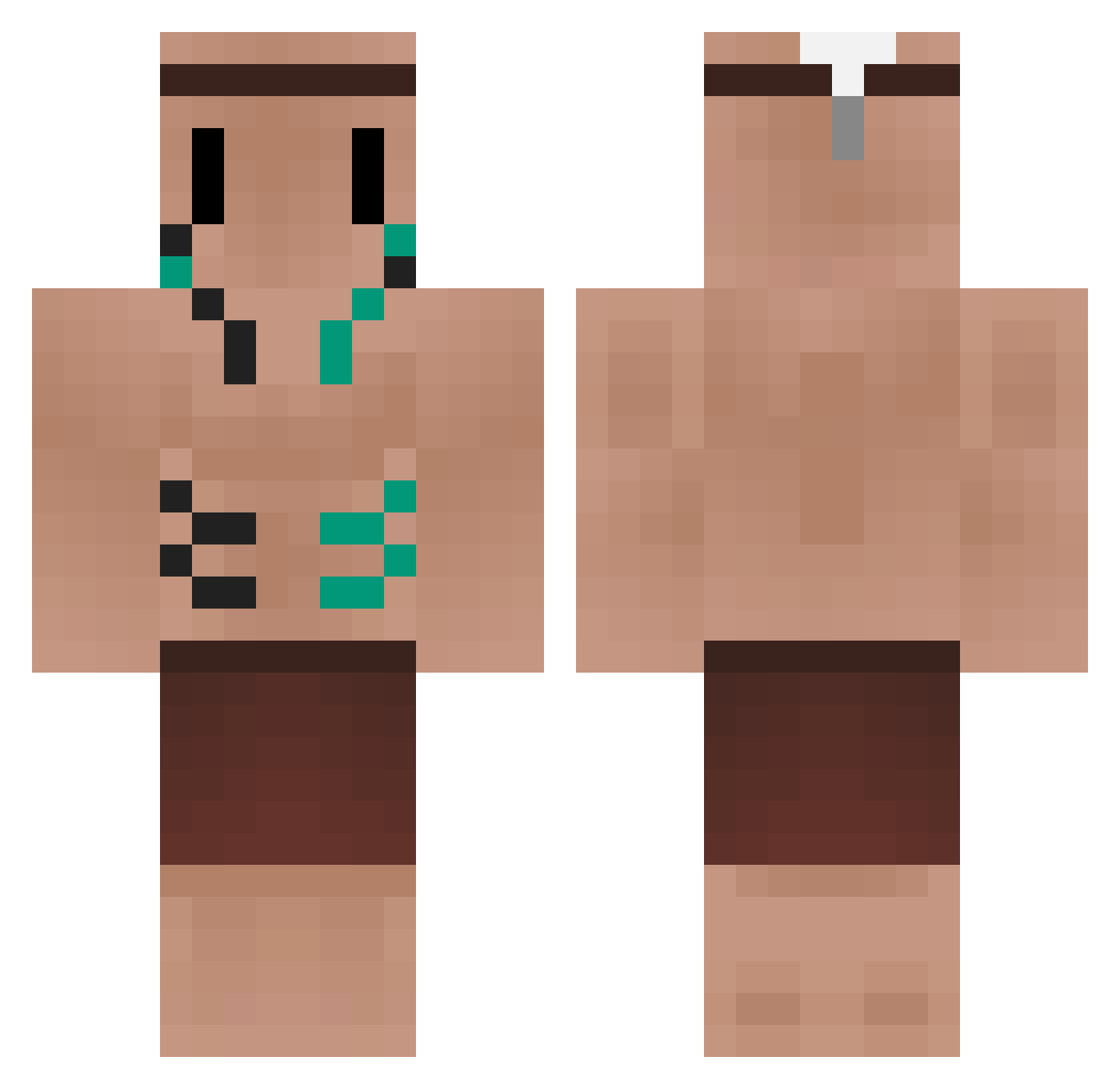 b1gb00tygal Minecraft skin, front and back view