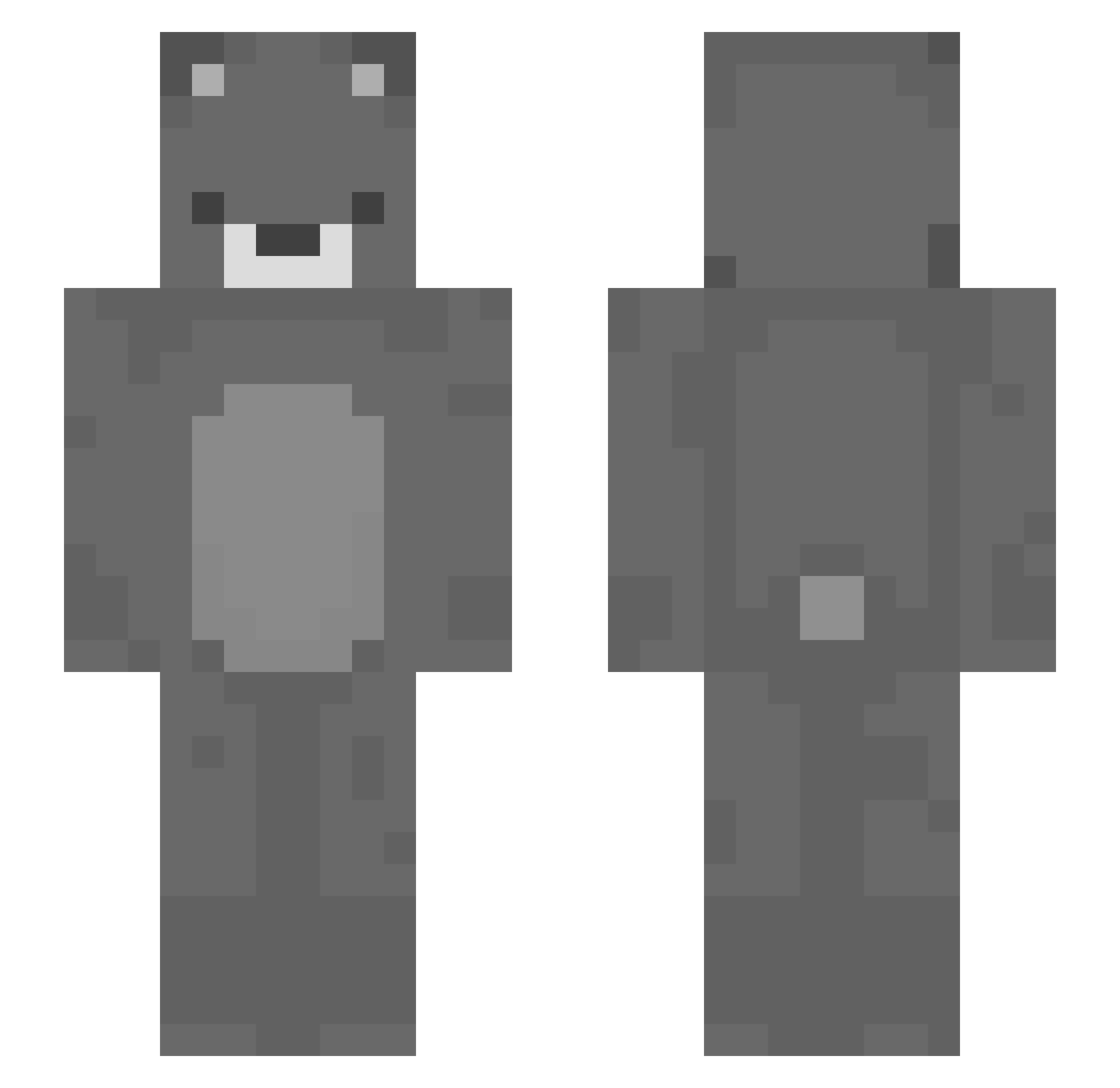 f3lonie Minecraft skin, front and back view
