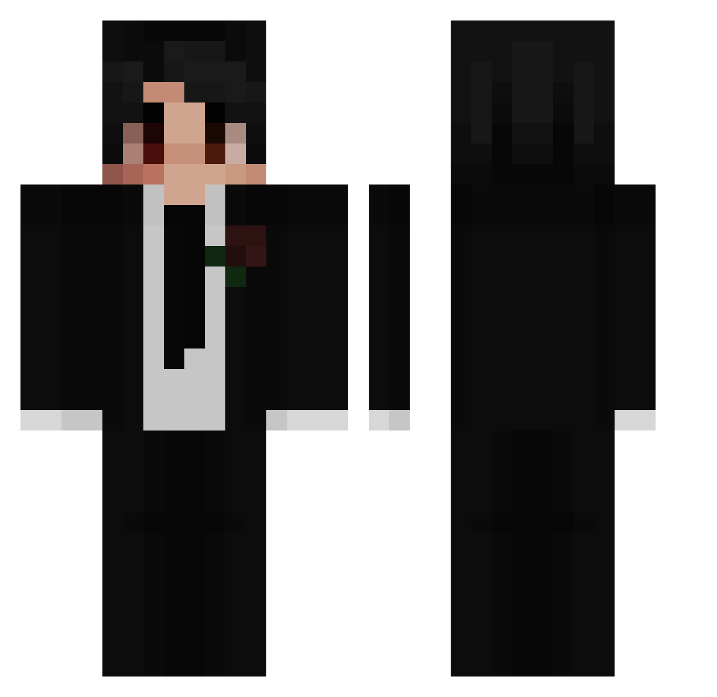 Saylioz Minecraft skin, front and back view