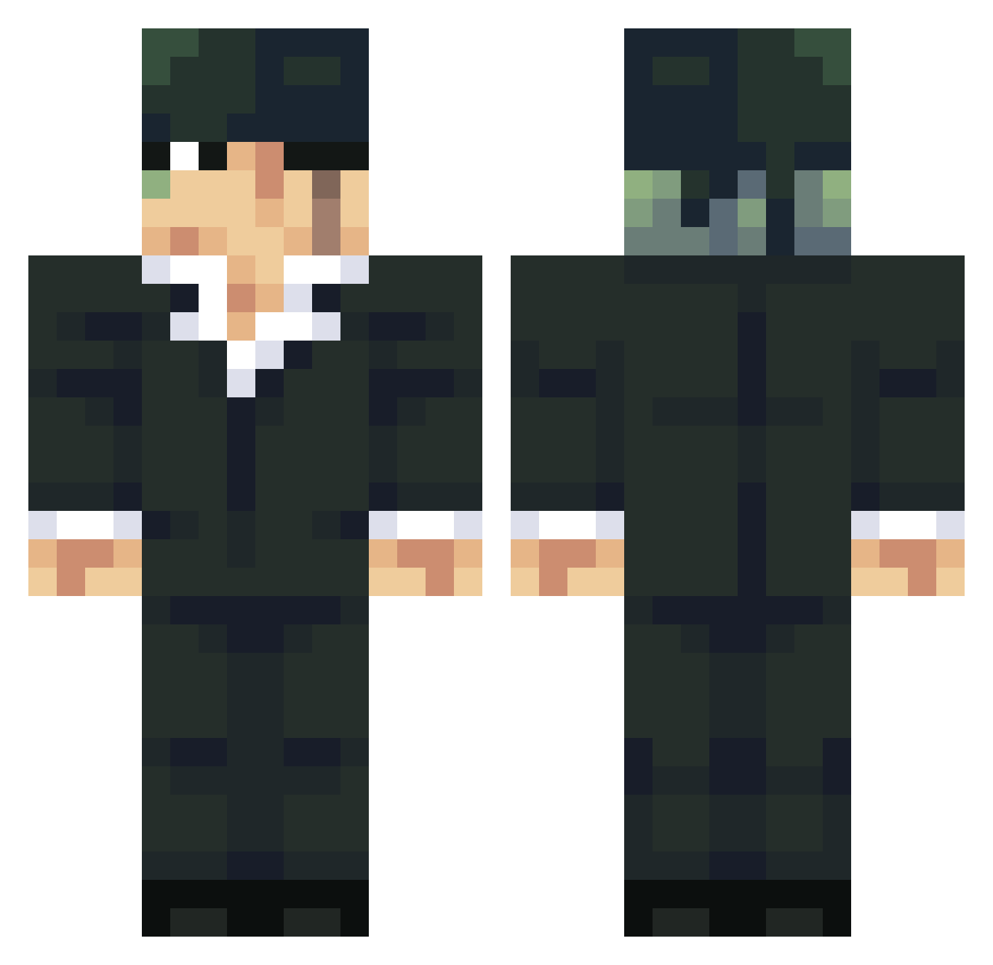 Zoro1228 Minecraft skin, front and back view