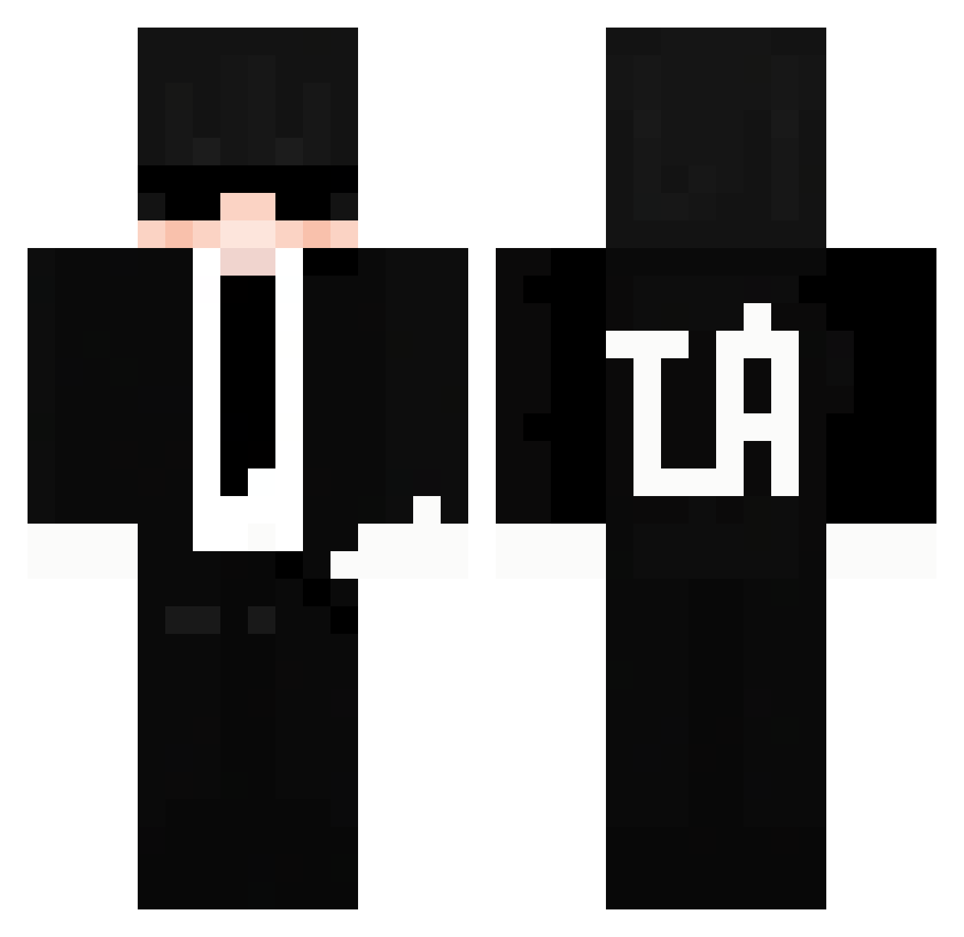 Zekooooooooo Minecraft skin, front and back view