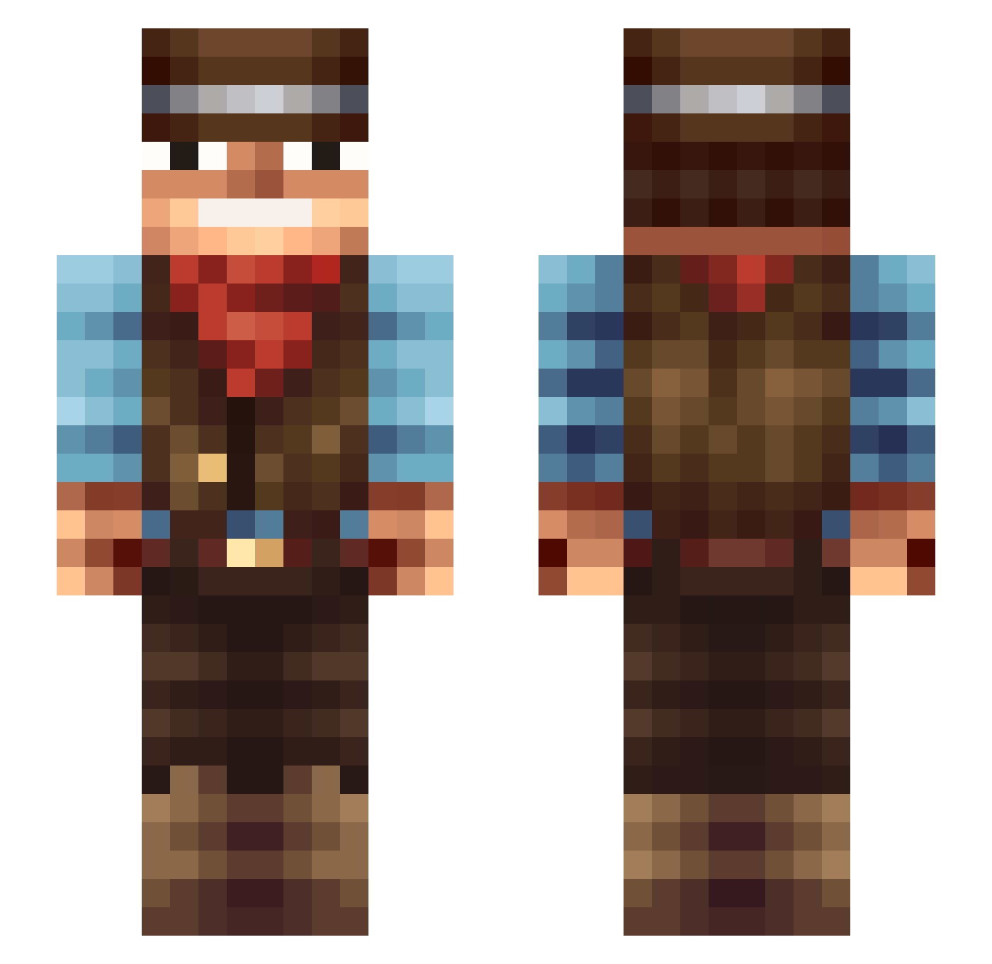 phantasmal13 Minecraft skin, front and back view