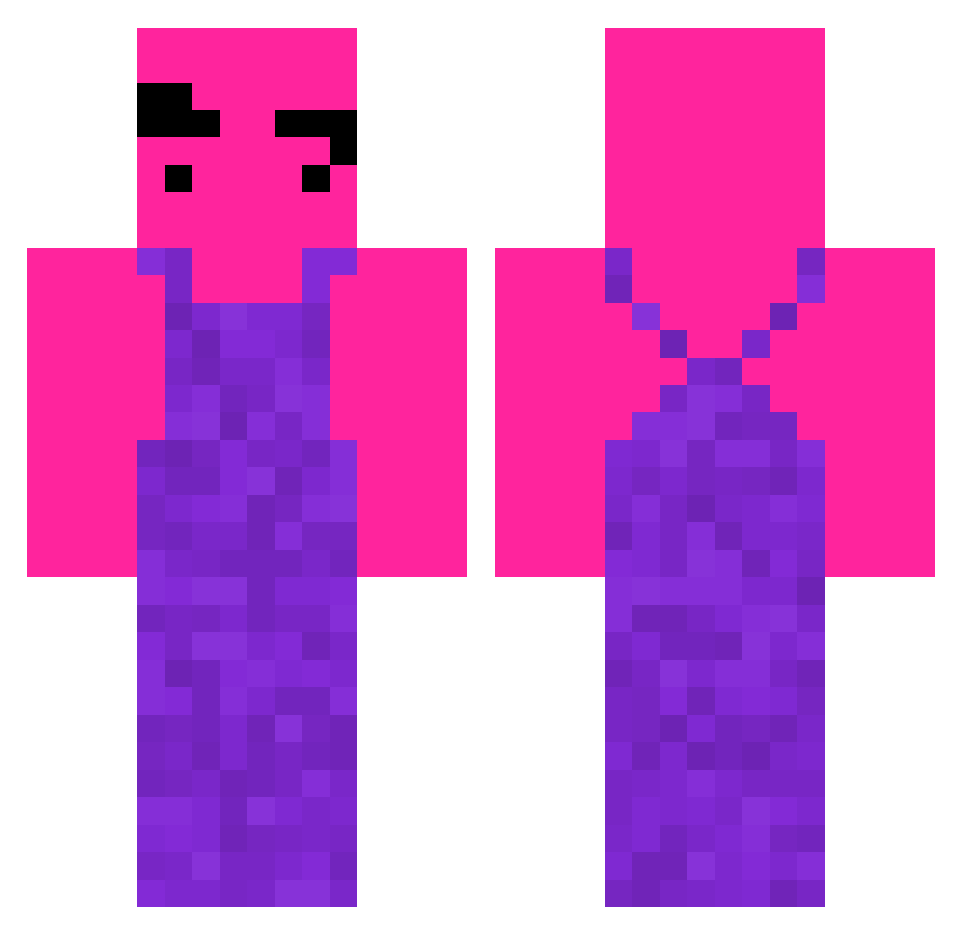 Ratastrophe1 Minecraft skin, front and back view