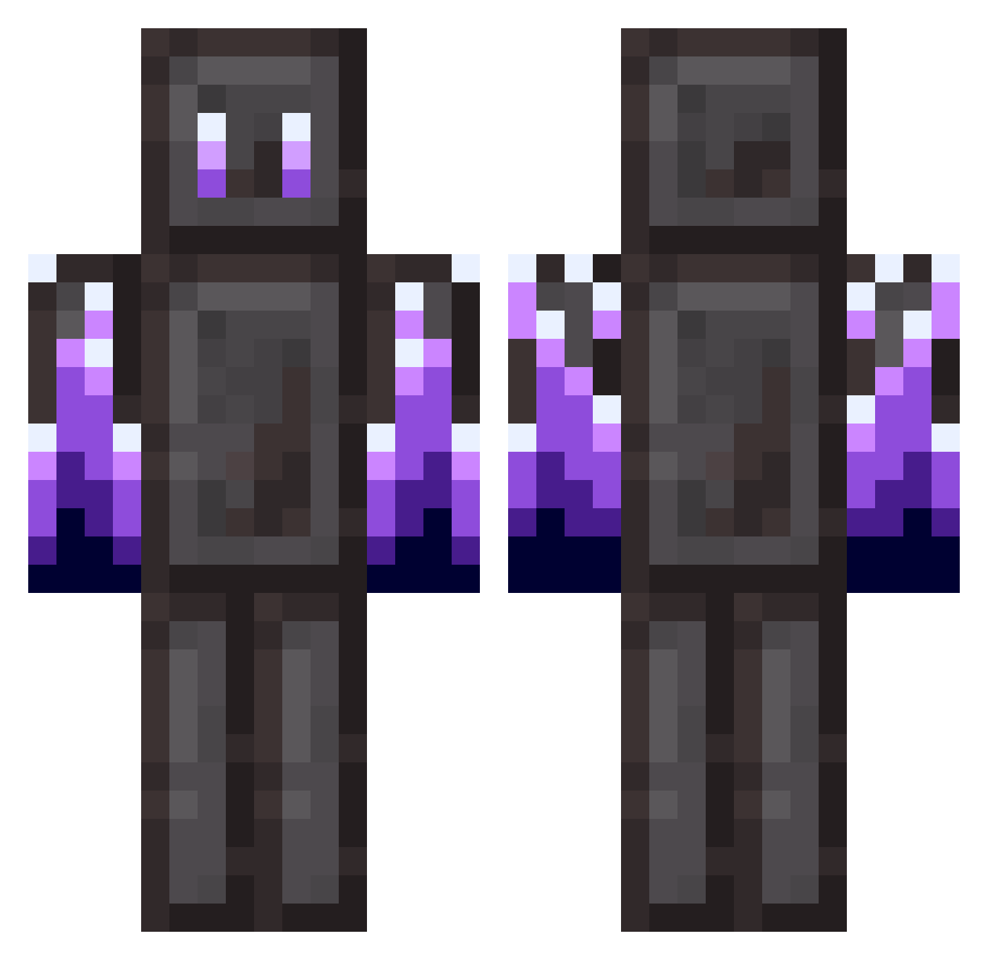 falkentires420 Minecraft skin, front and back view