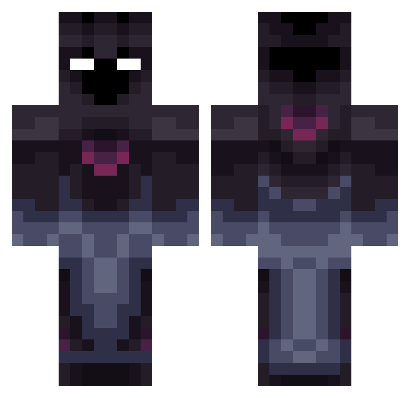 Snic_Capa Minecraft skin, front and back view