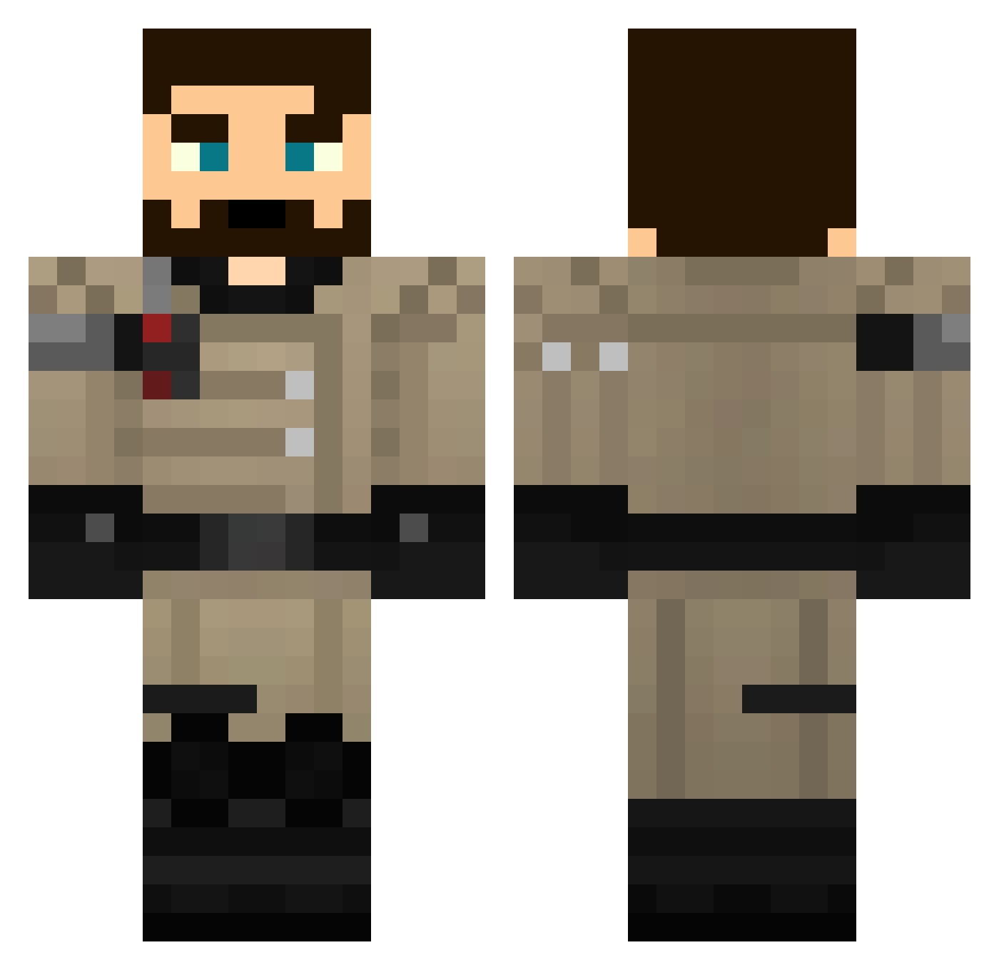 kokkie14 Minecraft skin, front and back view