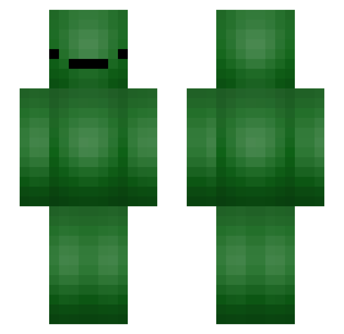 zazadwarf Minecraft skin, front and back view