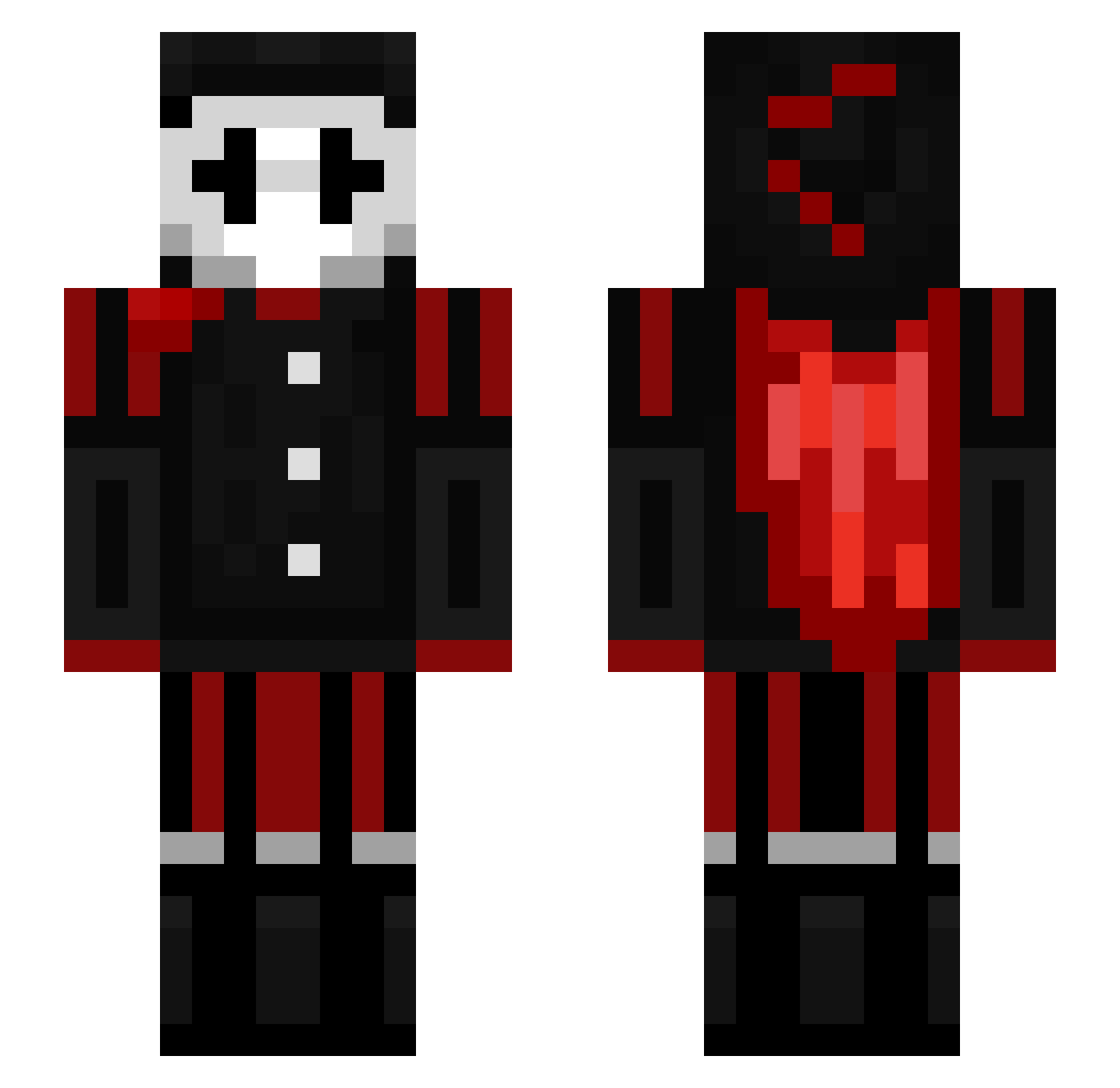 sapek15 Minecraft skin, front and back view