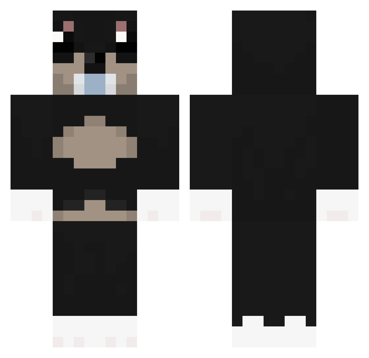 Dekigusu Minecraft skin, front and back view