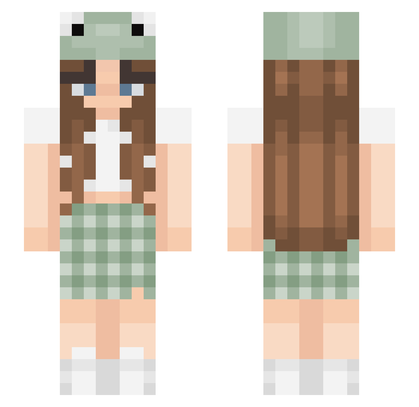 EvelionTRG Minecraft skin, front and back view