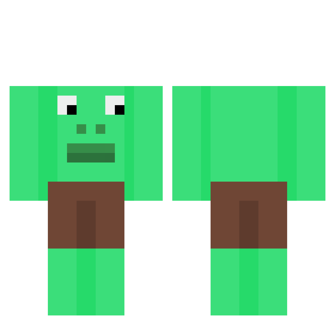 thebigvela146 Minecraft skin, front and back view