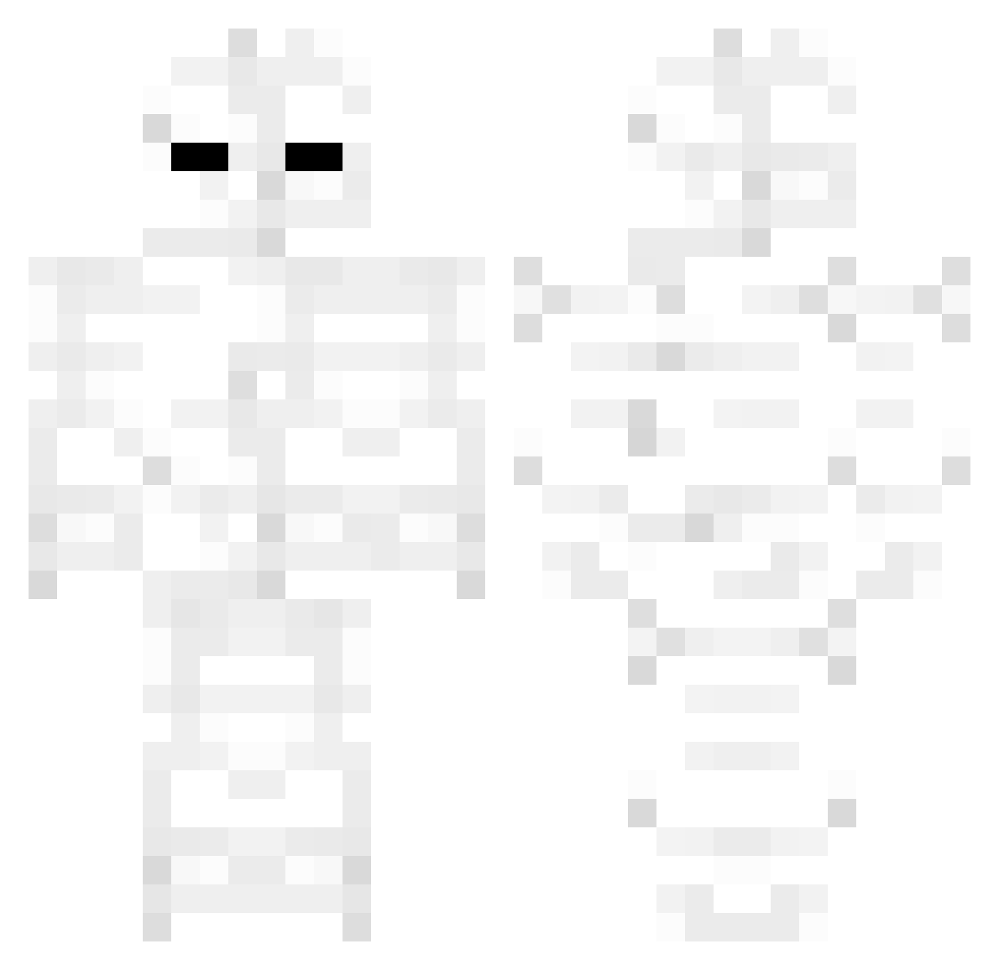 Fearlis Minecraft skin, front and back view