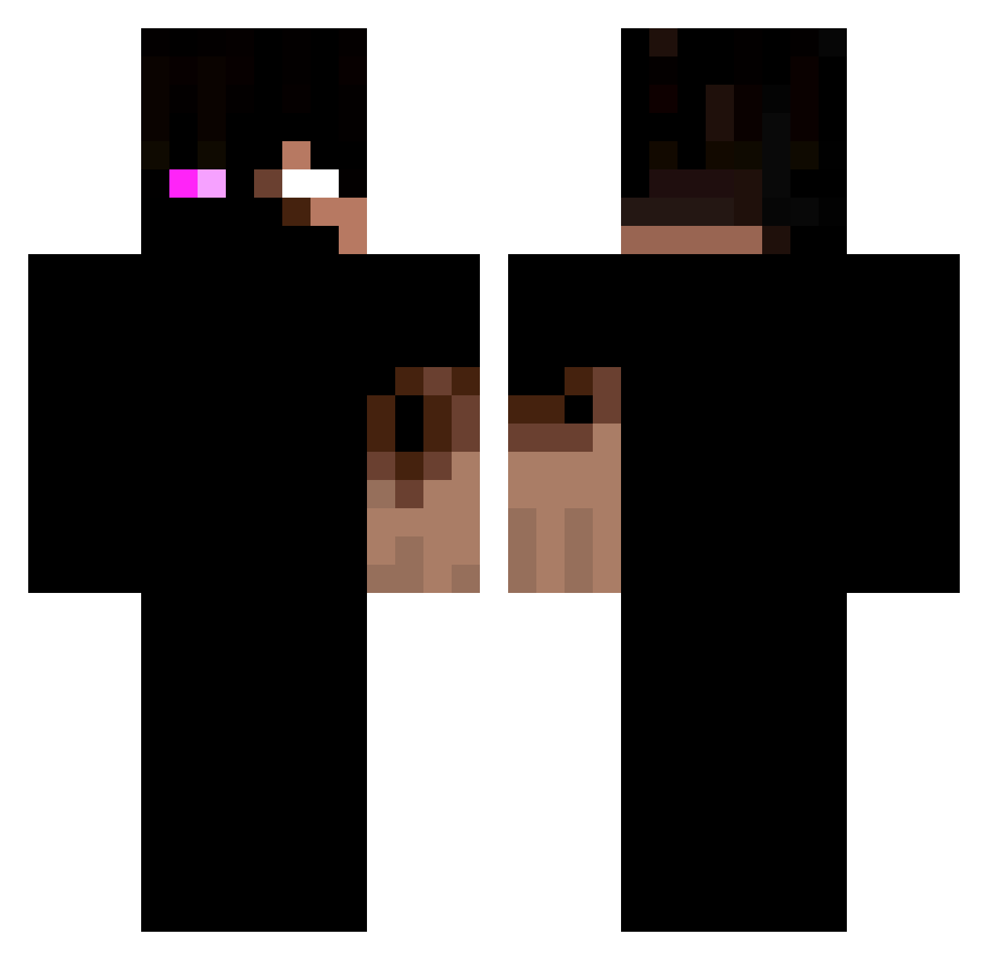RaMezy14 Minecraft skin, front and back view