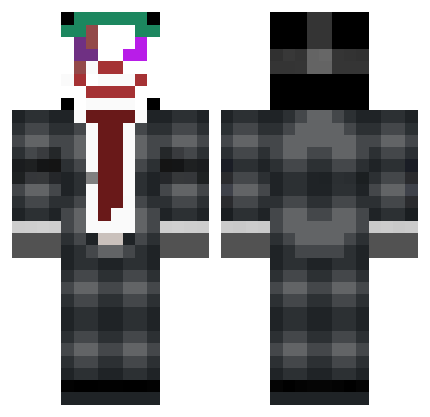 Masasiker Minecraft skin, front and back view