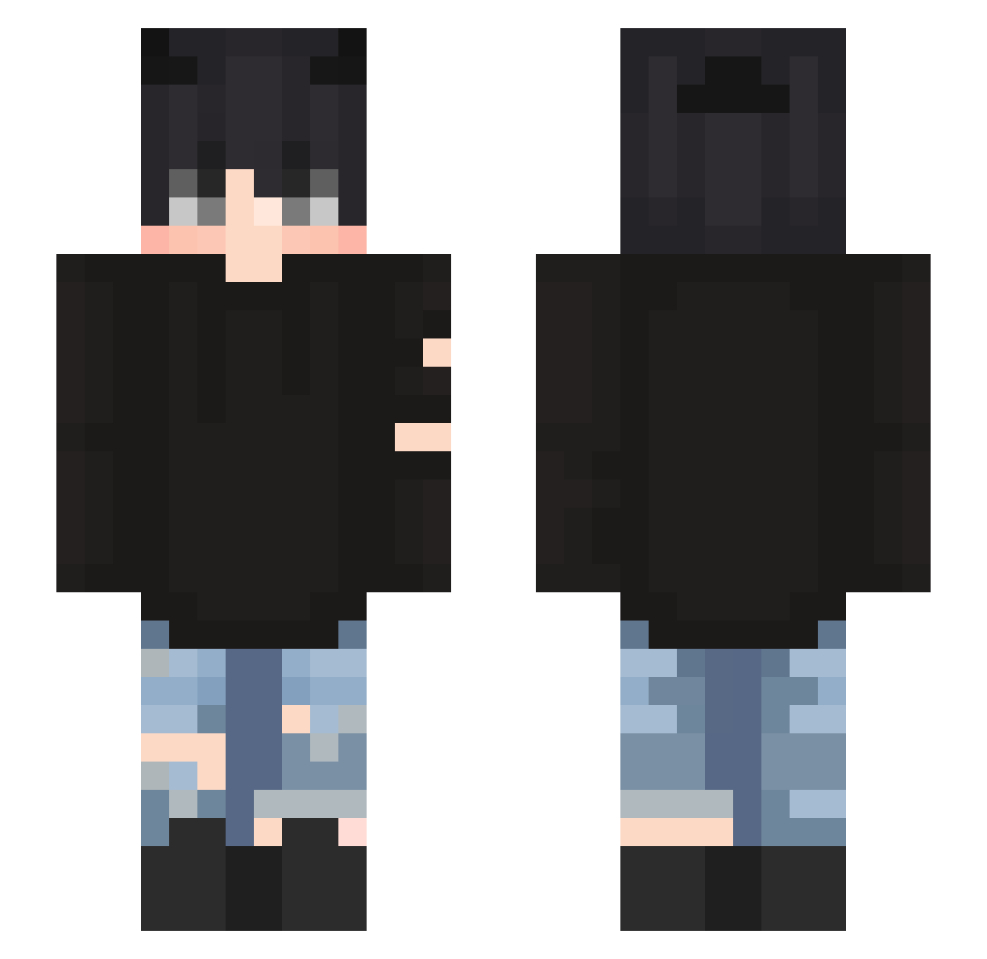 SoulJakob_ Minecraft skin, front and back view