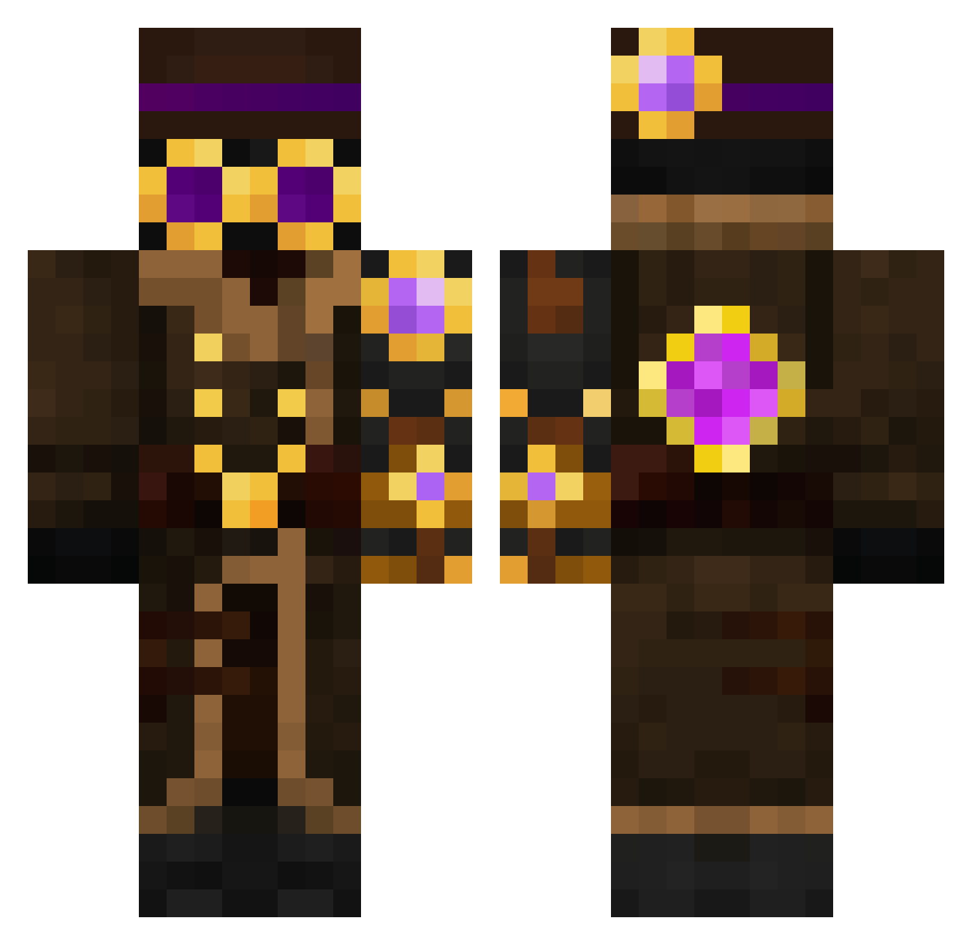 Soap_b0y Minecraft skin, front and back view