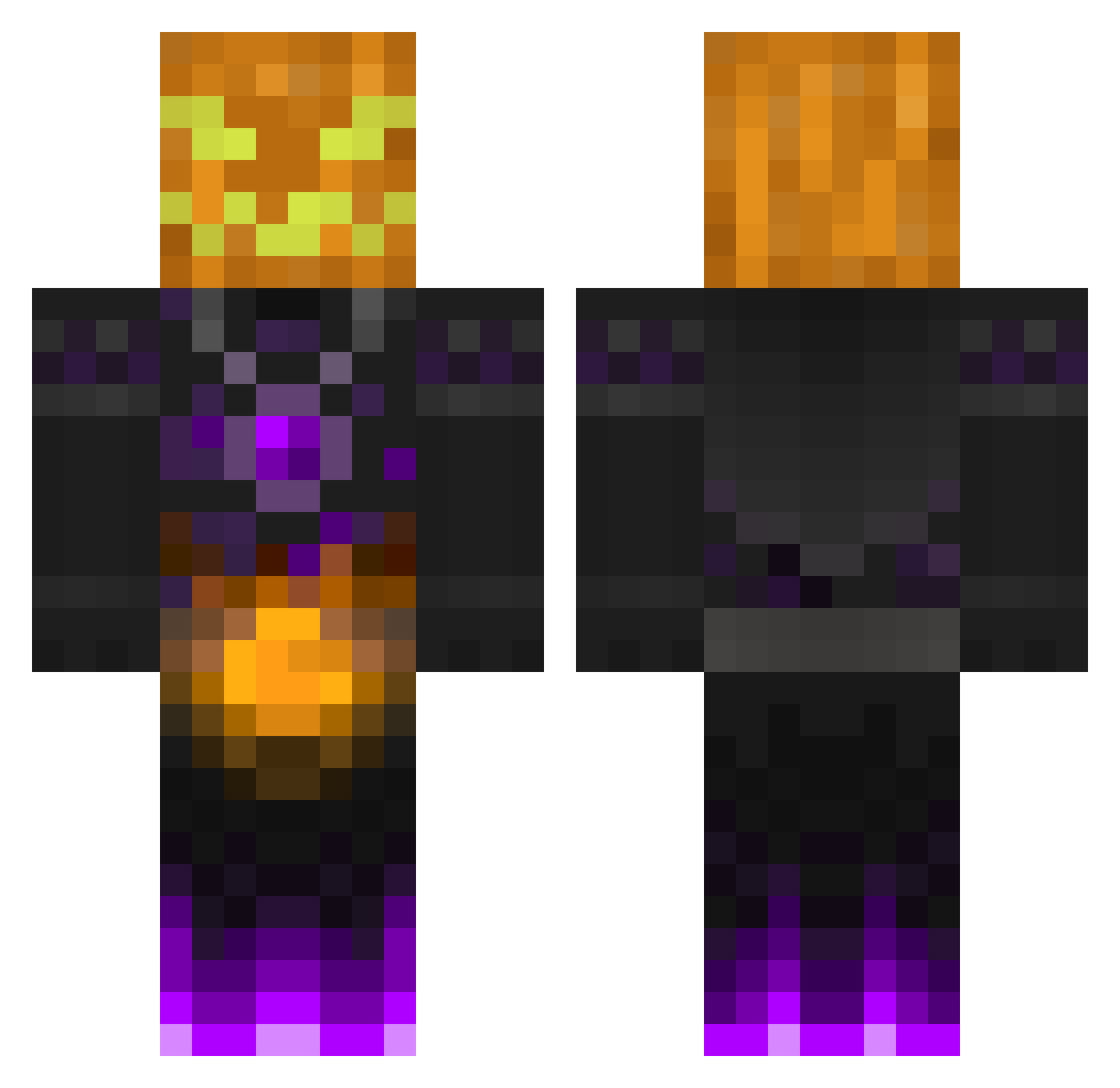 MWANTSM Minecraft skin, front and back view