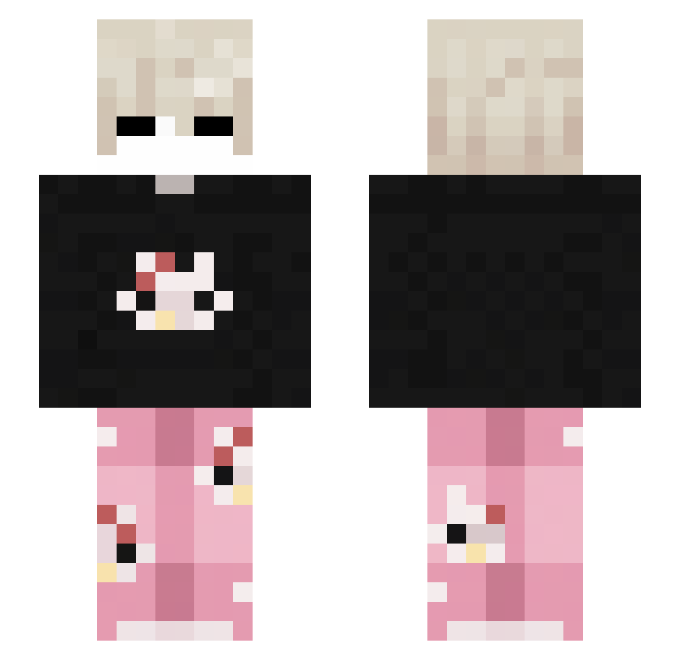 canows Minecraft skin, front and back view