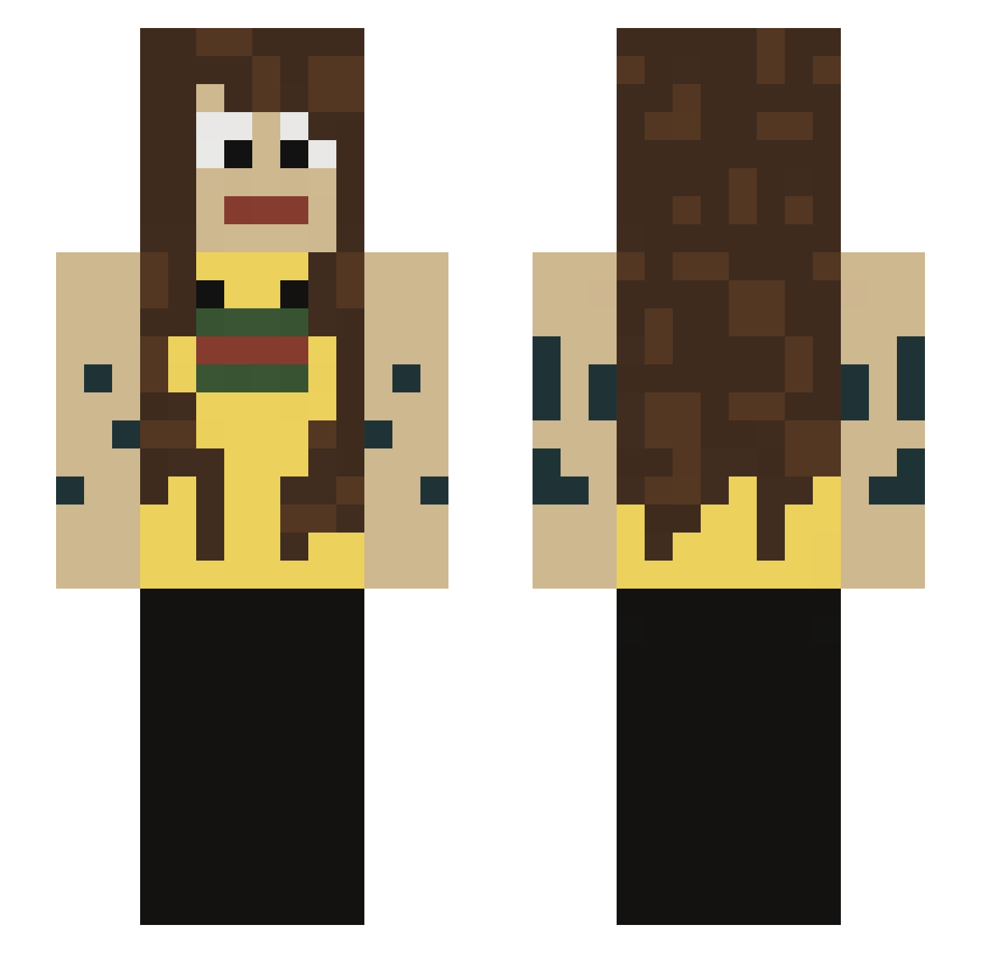 Apple_Watch Minecraft skin, front and back view