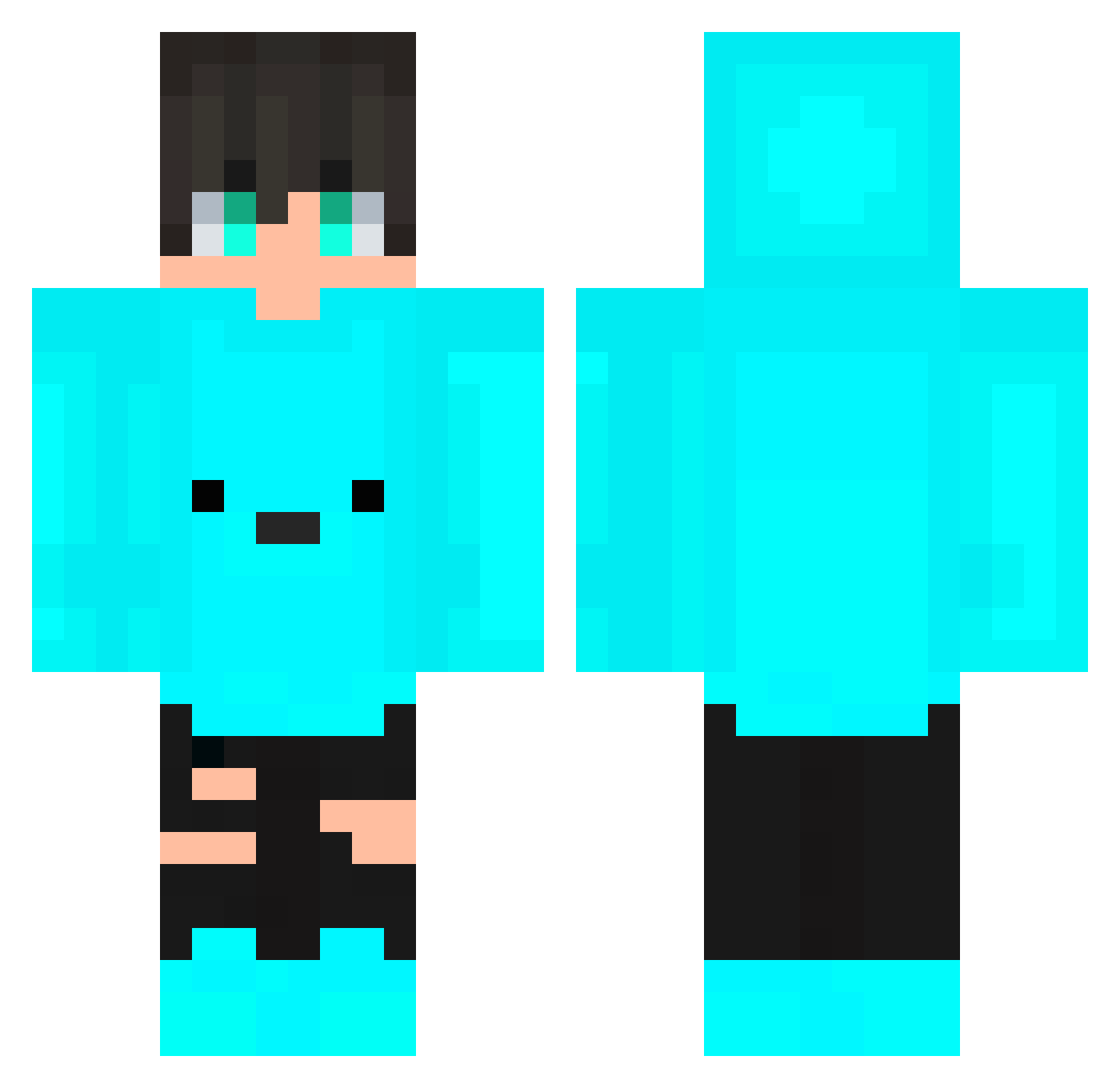 PolaRShiper7498 Minecraft skin, front and back view
