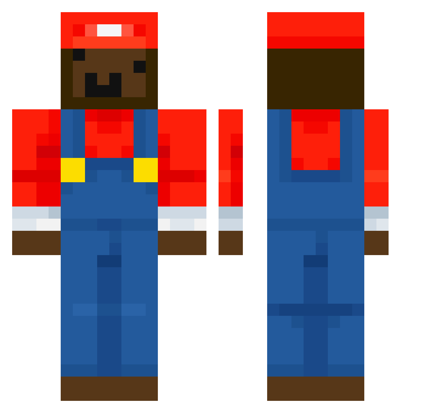 _ZOMBIEE Minecraft skin, front and back view