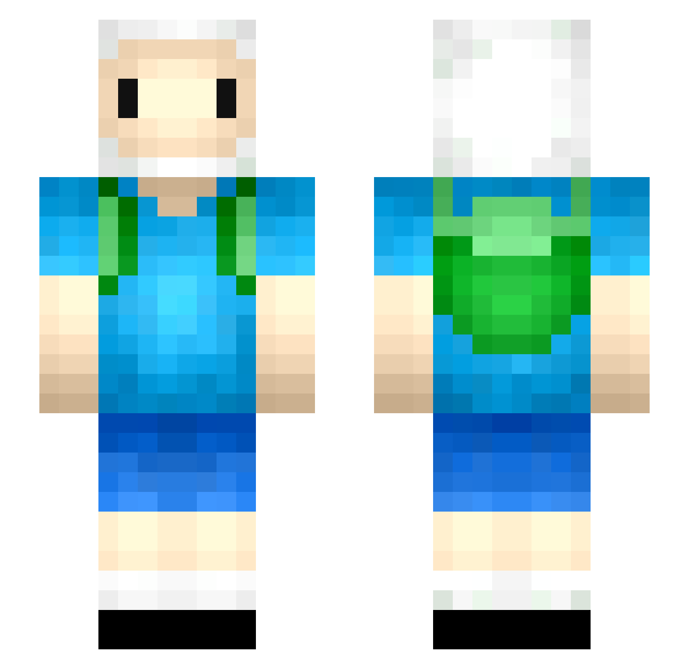 MenorAssassin Minecraft skin, front and back view