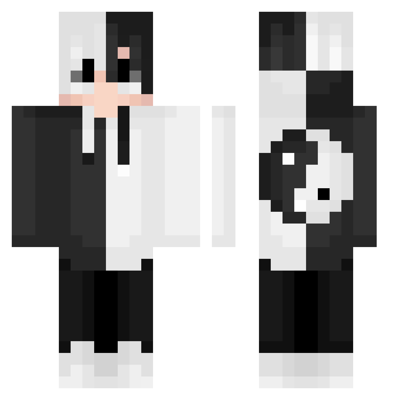 AlasPlayss Minecraft skin, front and back view