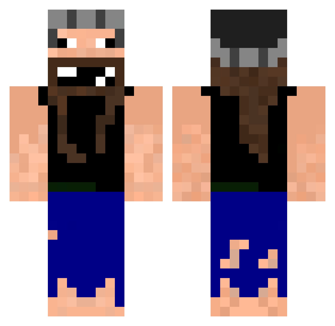 AngolanoWhatsapp Minecraft skin, front and back view