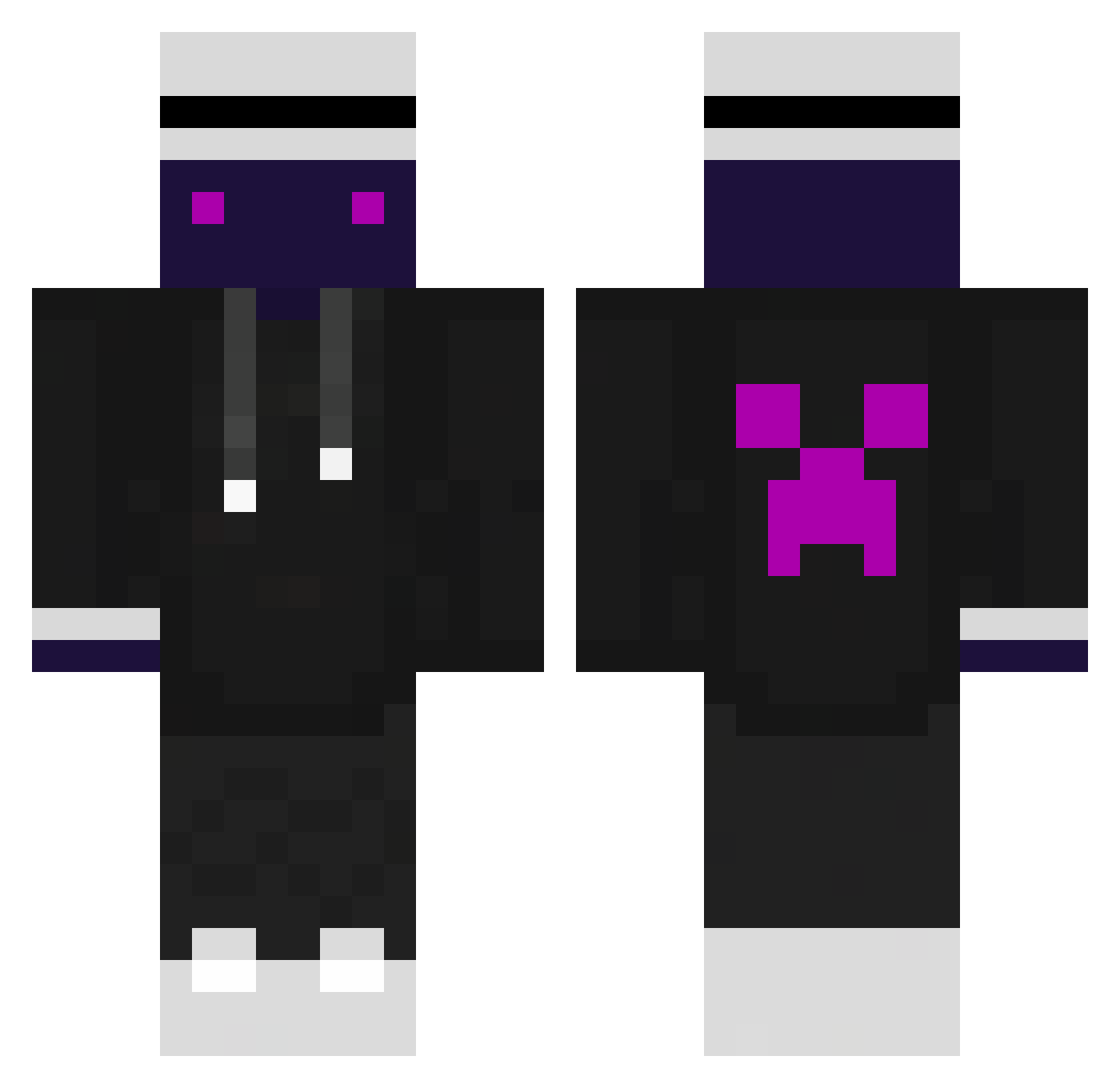 sunshyz Minecraft skin, front and back view